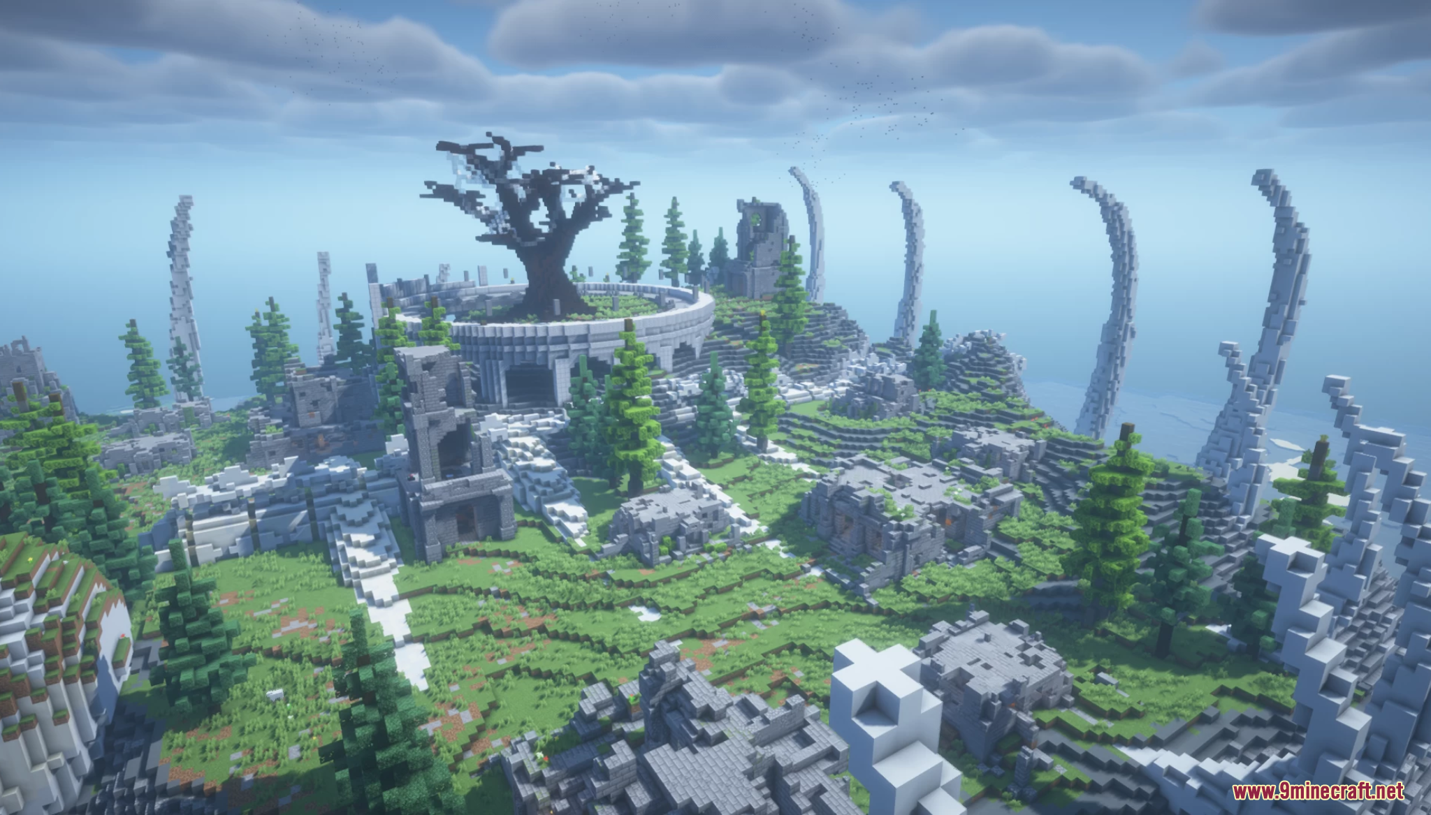 An ancient island built on the bones of a giant creature