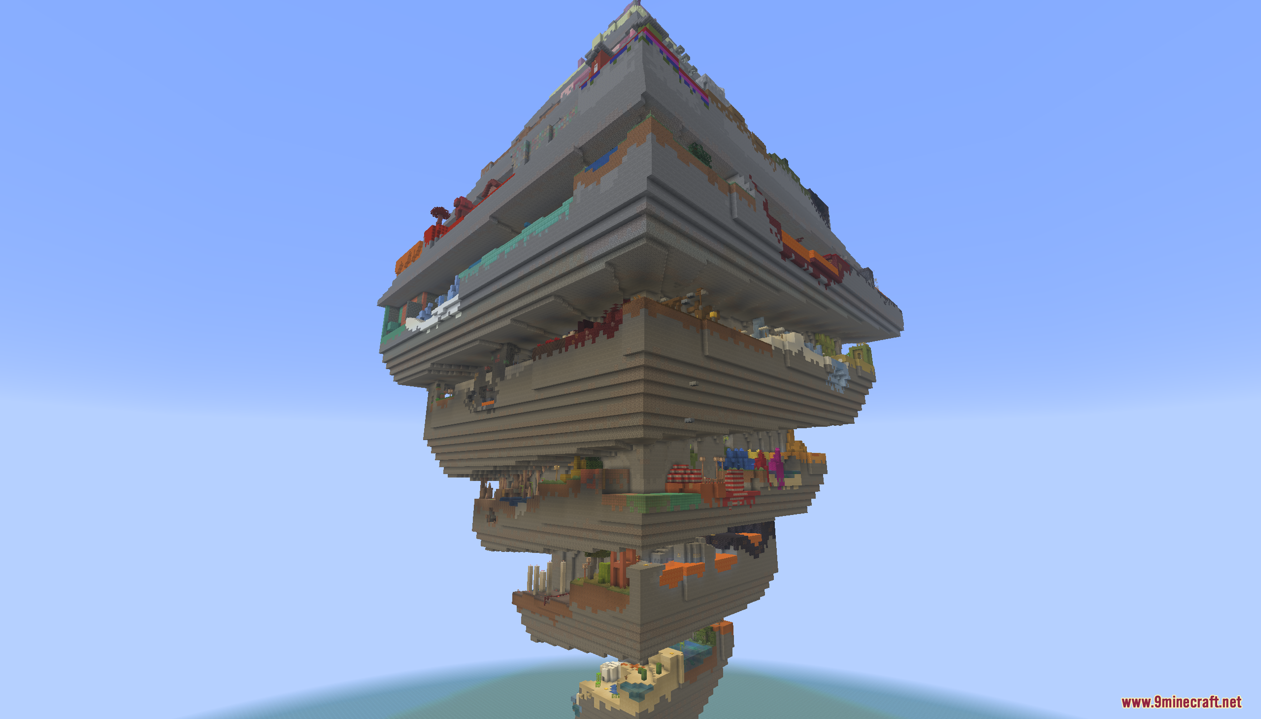 Diamond Dash map features a giant floating biome pyramid