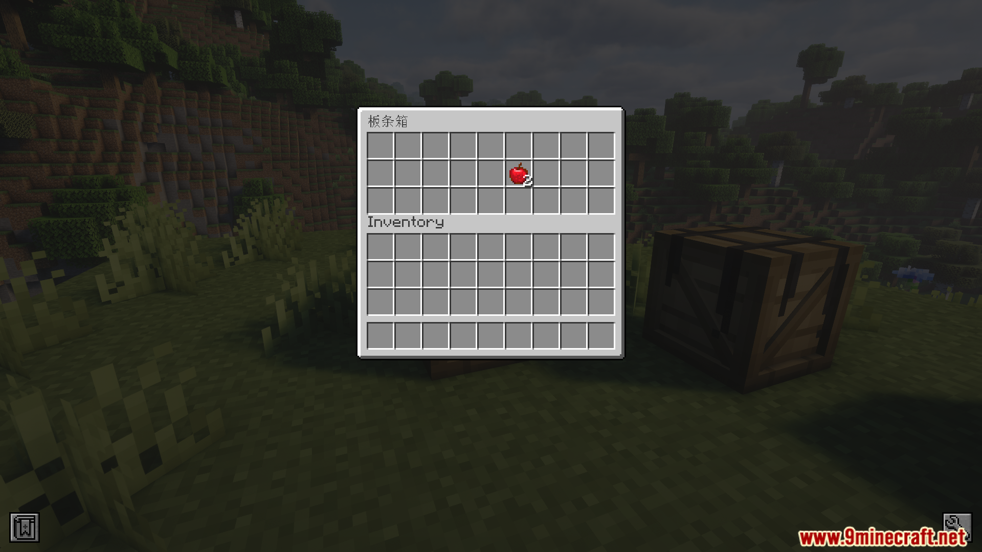 Accessing the inventory of a lootable wooden crate