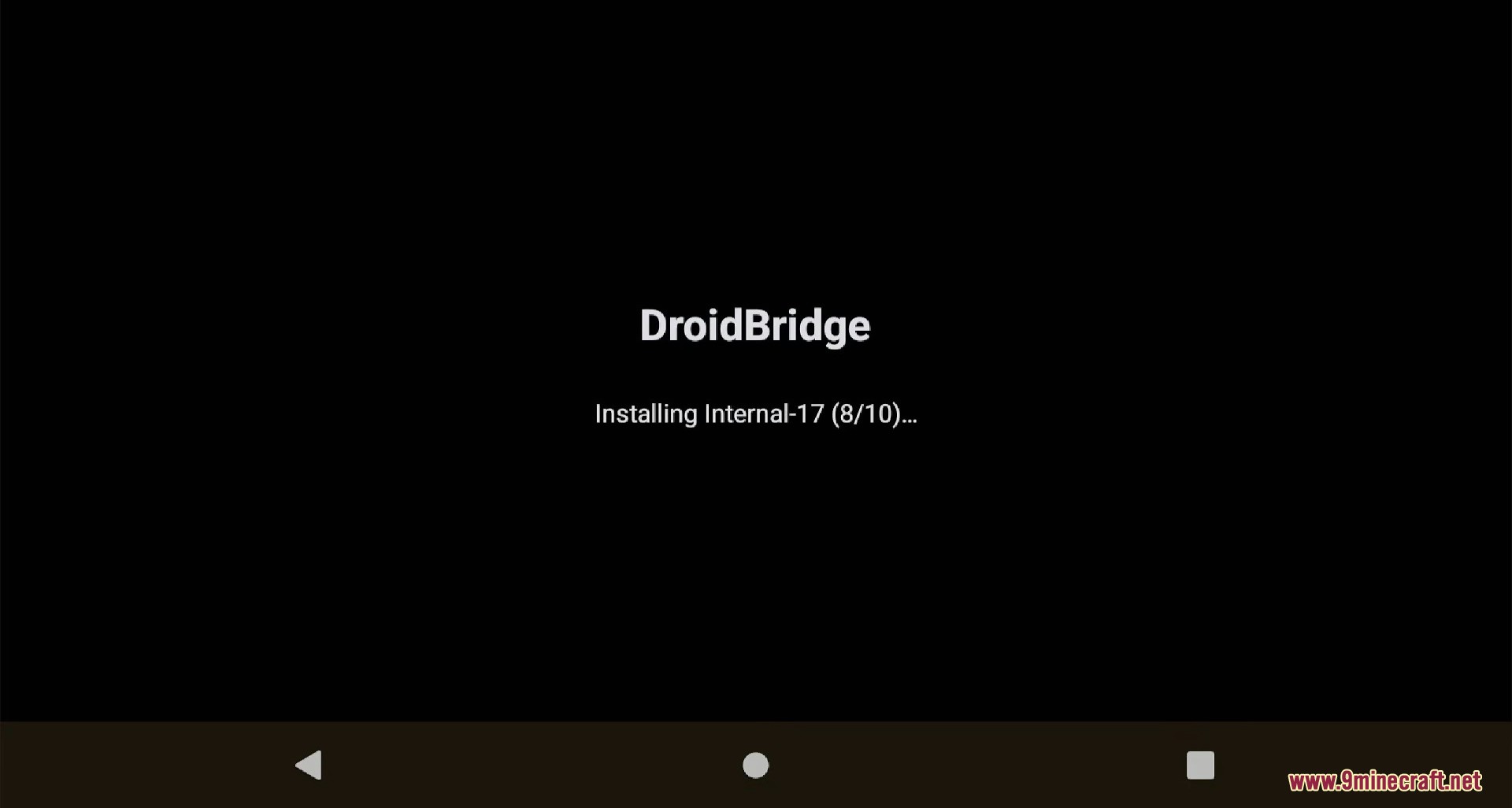 DroidBridge launcher installing its internal files after launch