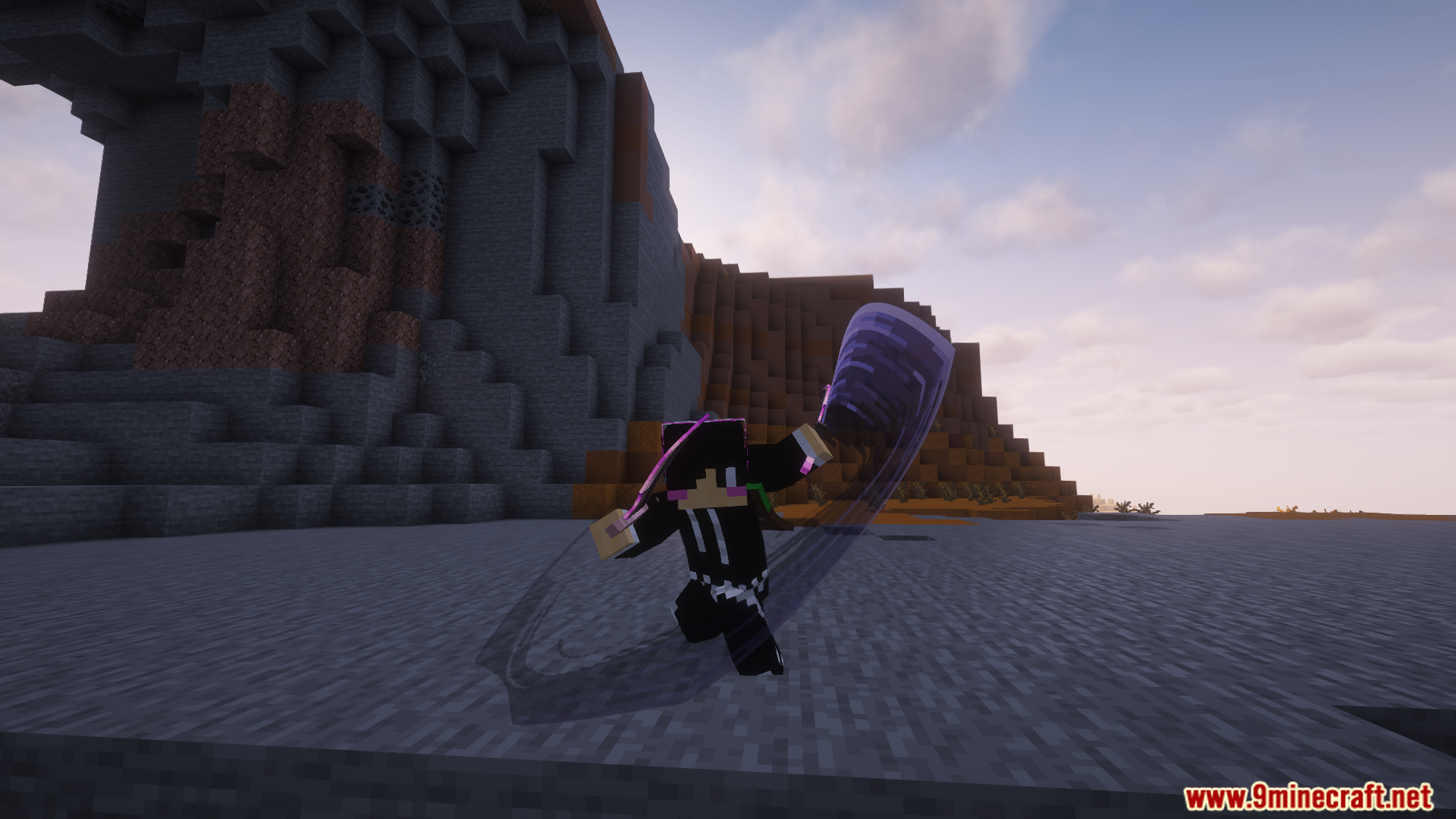 Player character performing a powerful spinning slash attack
