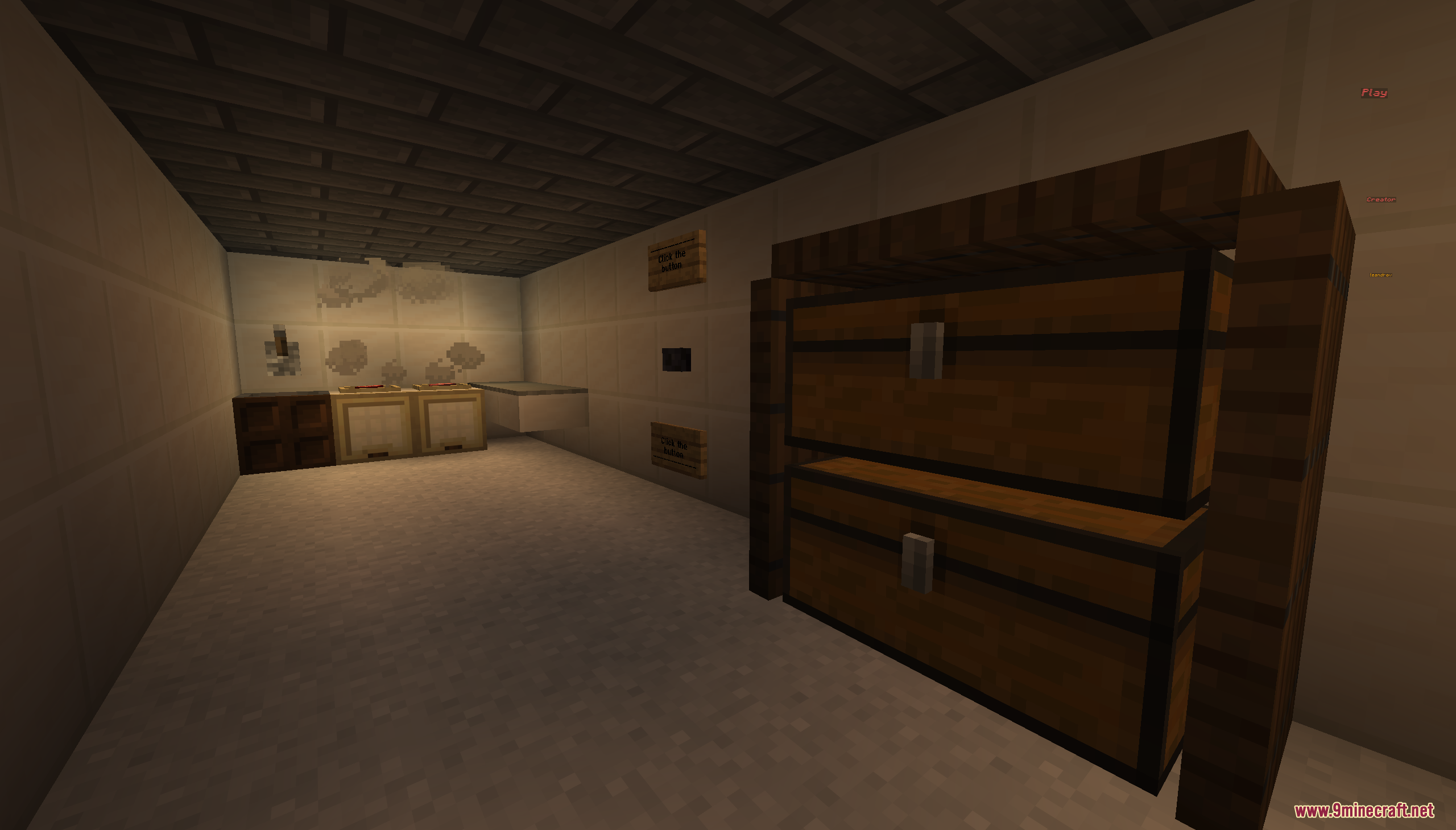 Escape from Prison Color Map Screenshot 10 Prison kitchen room featuring large storage chests and cooking furnaces on the wall