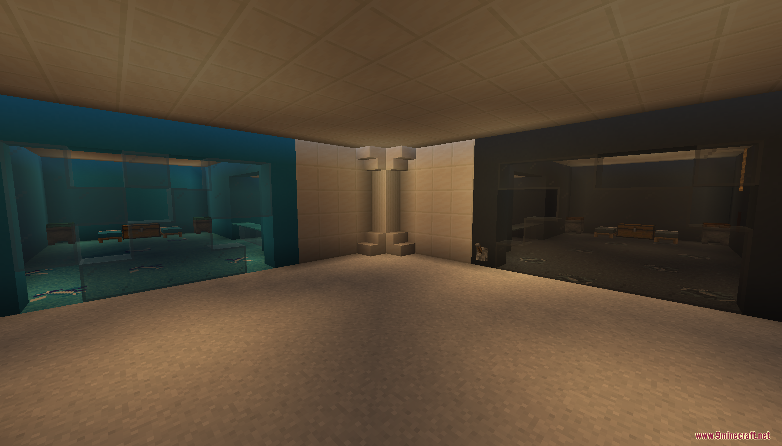 Escape from Prison Color Map Screenshot 5 Large empty room connecting to blue and dark colored prison cells