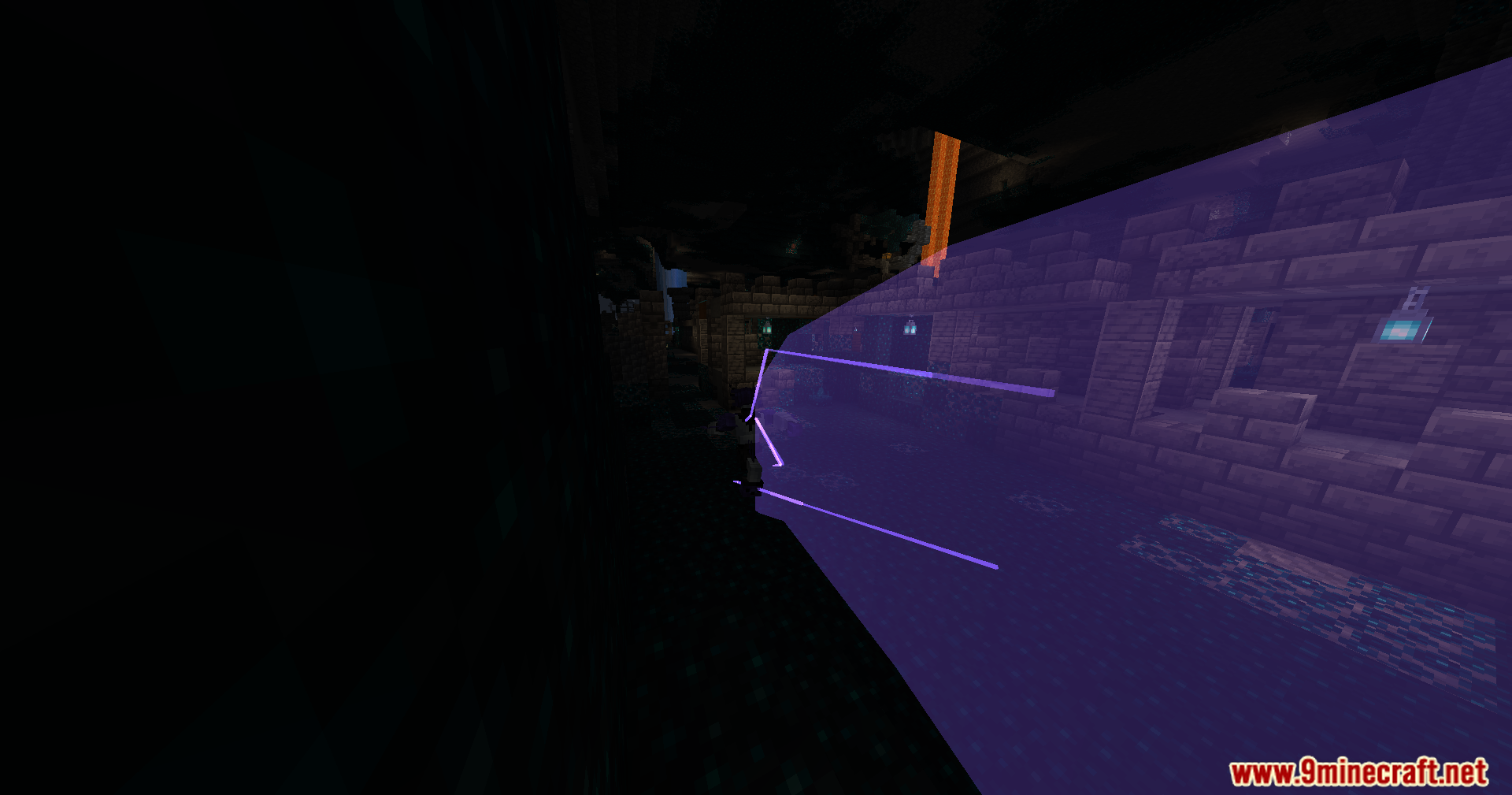 Evo Amped Up Mod Screenshot 8 Fasttrack alien using a purple energy ability inside an Ancient City