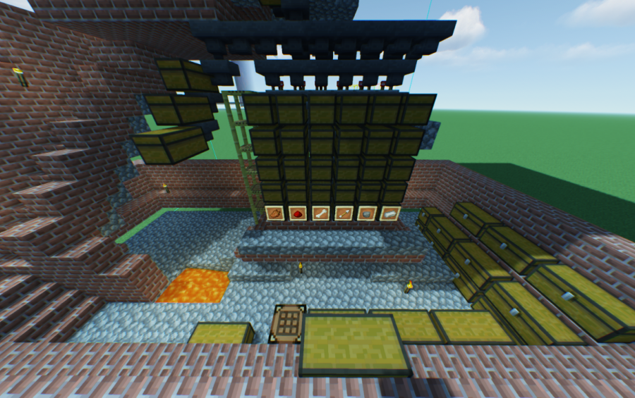 Exp Farm with Item Separator Schematic Screenshots 1 An automatic item sorting system with multiple chests for various mob drops