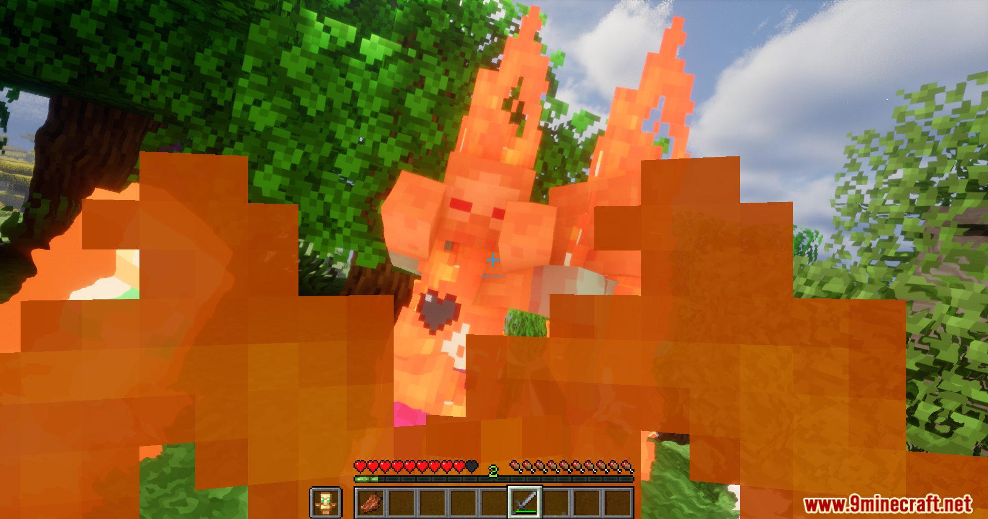 Totem of Undying activating to save a burning player from death