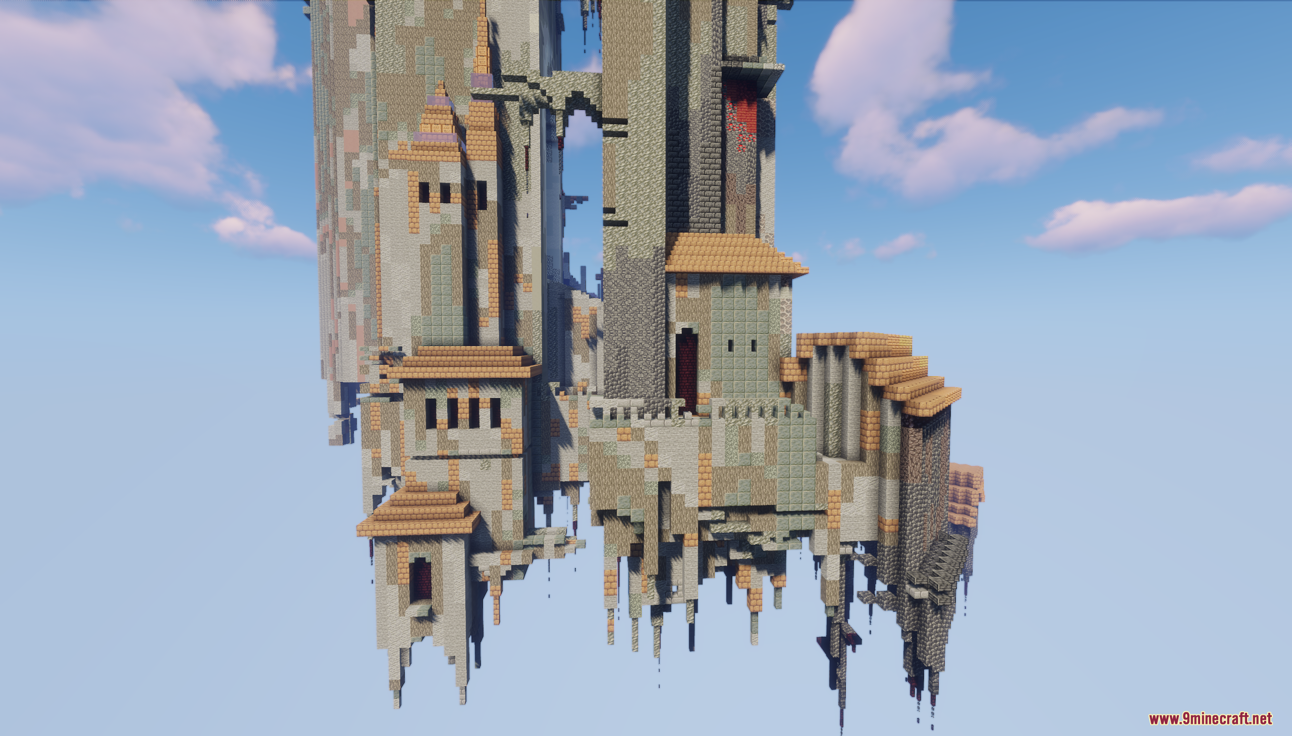 Floating Citadel Map Screenshot 4 Detailed view of the lower section of the floating stone citadel
