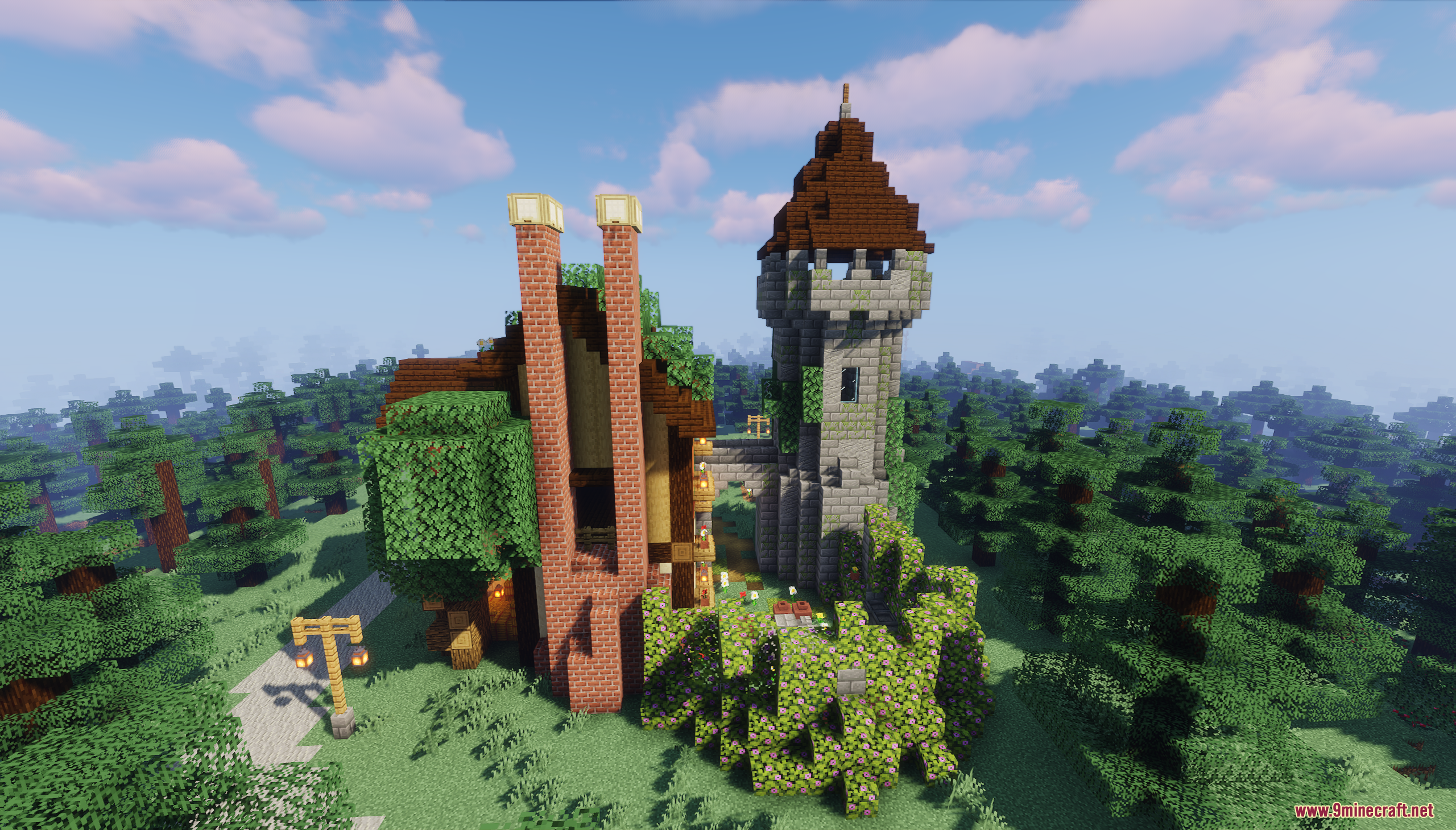 Forest Dweller's House with a tall stone watchtower
