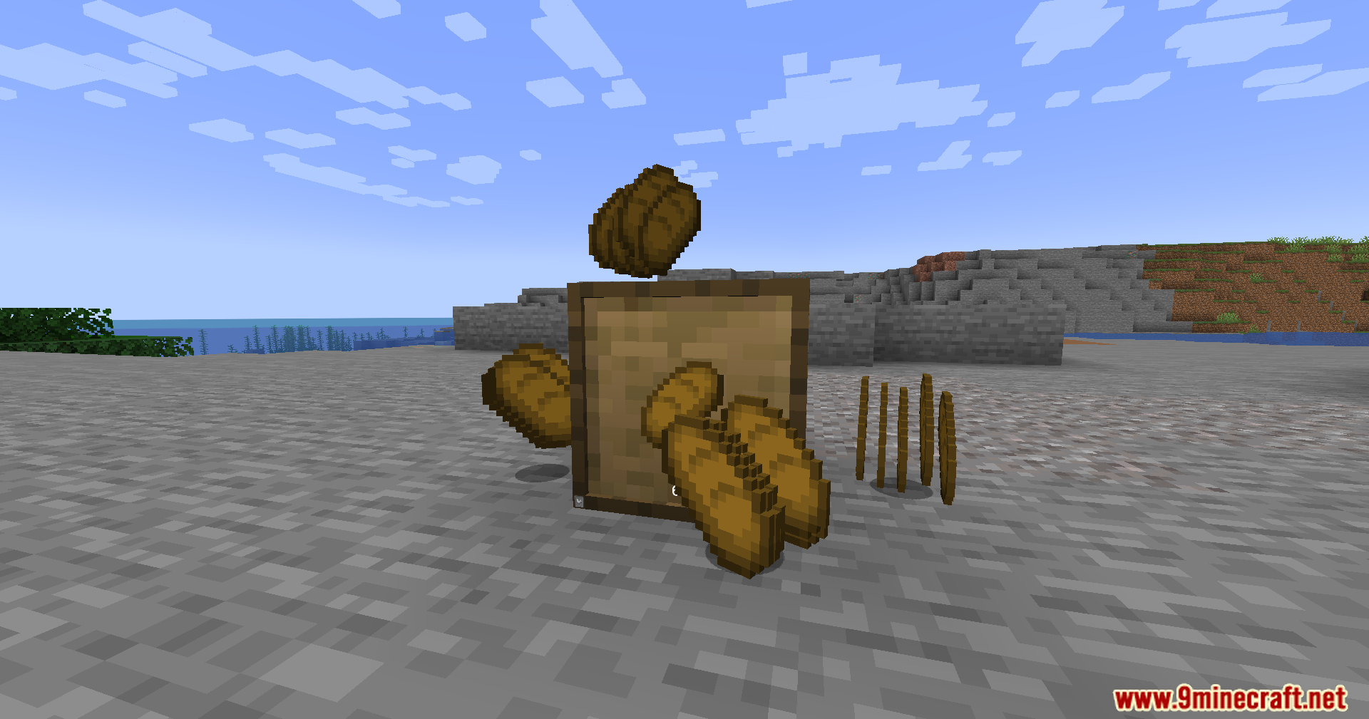 Functional Storage Downgrade Fix Mod Screenshot 6 Wooden storage drawer overflowing and dropping many bread items onto the ground