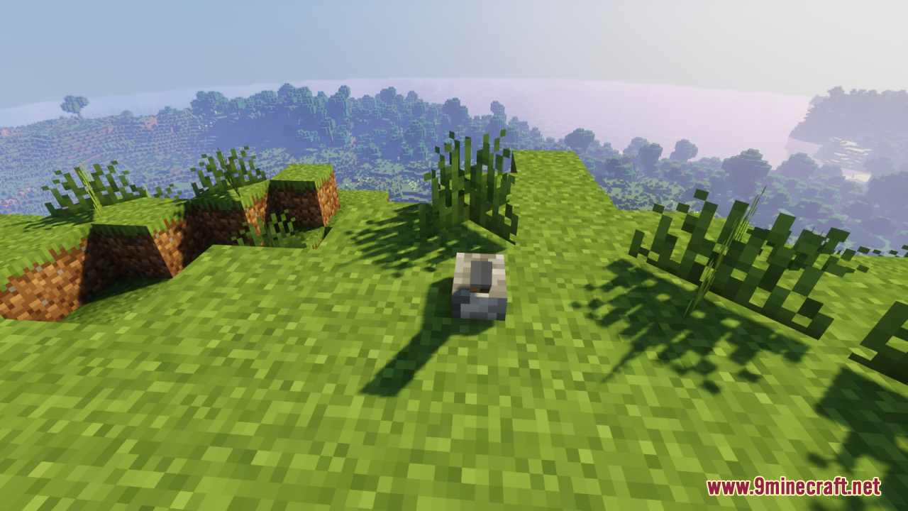 A 3D stone flower pot on a grassy surface