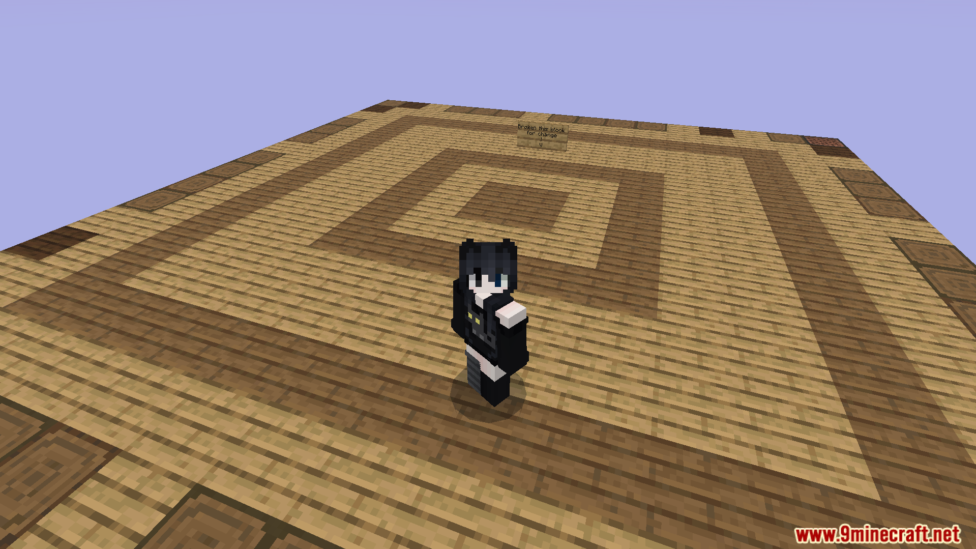 Giant One Block Map Screenshot 1 A player stands on a massive starting platform in the sky