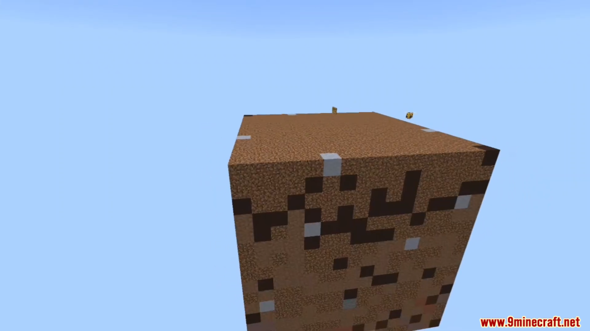 Giant One Block Map Screenshot 4 A massive floating cube of dirt to start the survival challenge