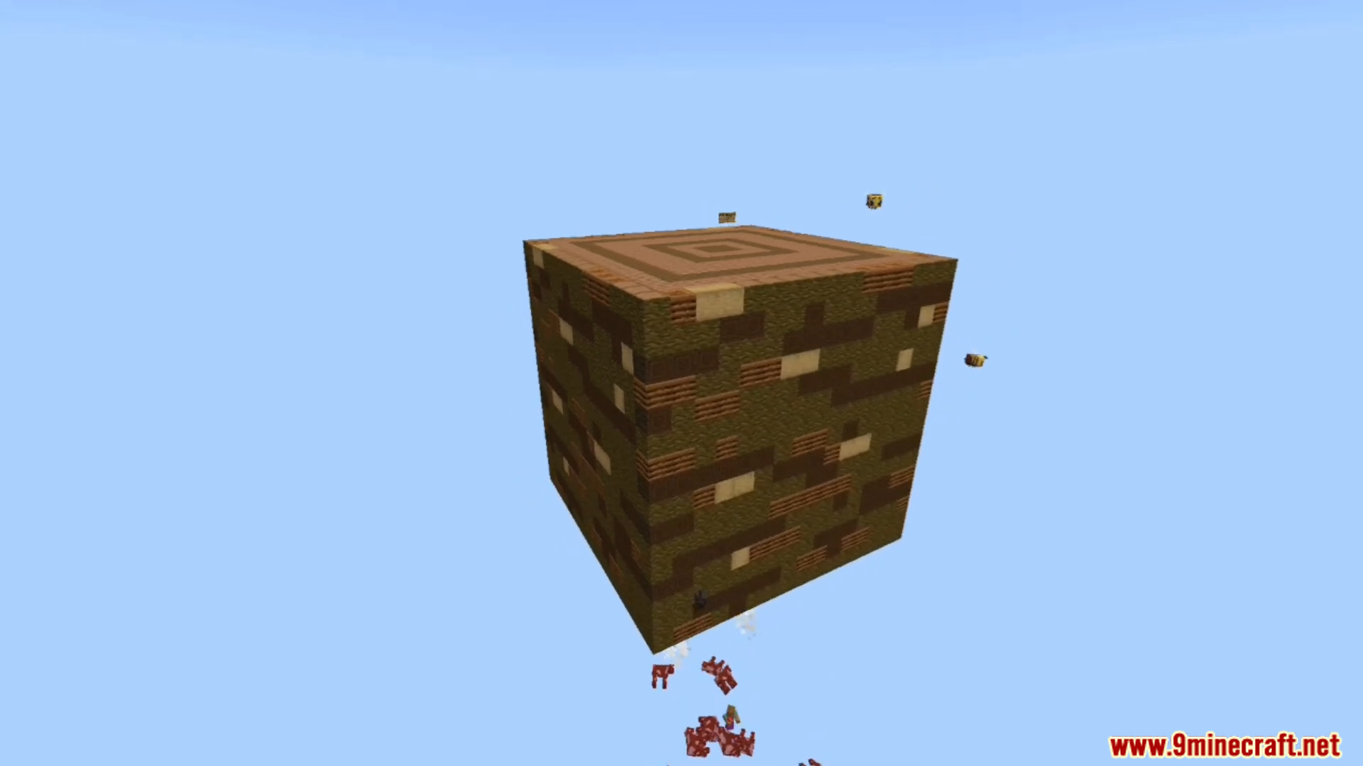 Giant One Block Map Screenshot 9 A massive wood log block to mine for sky resources