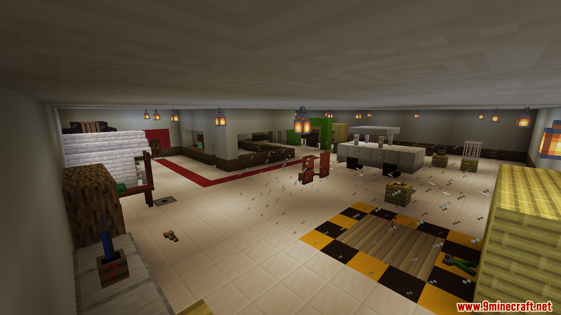 The interior of the house where the scary grandma hunts you