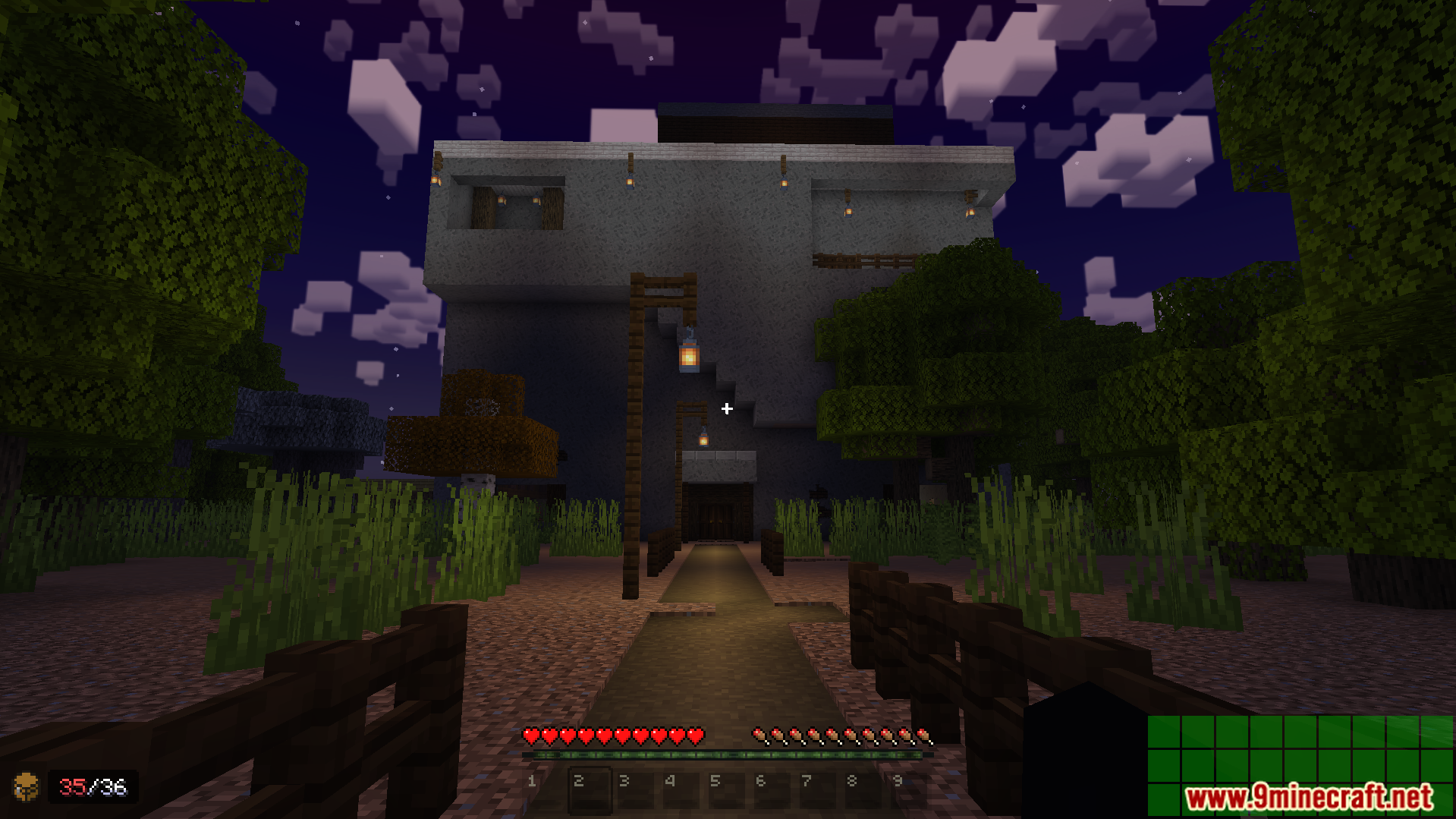The player stands before the terrifying house they must escape
