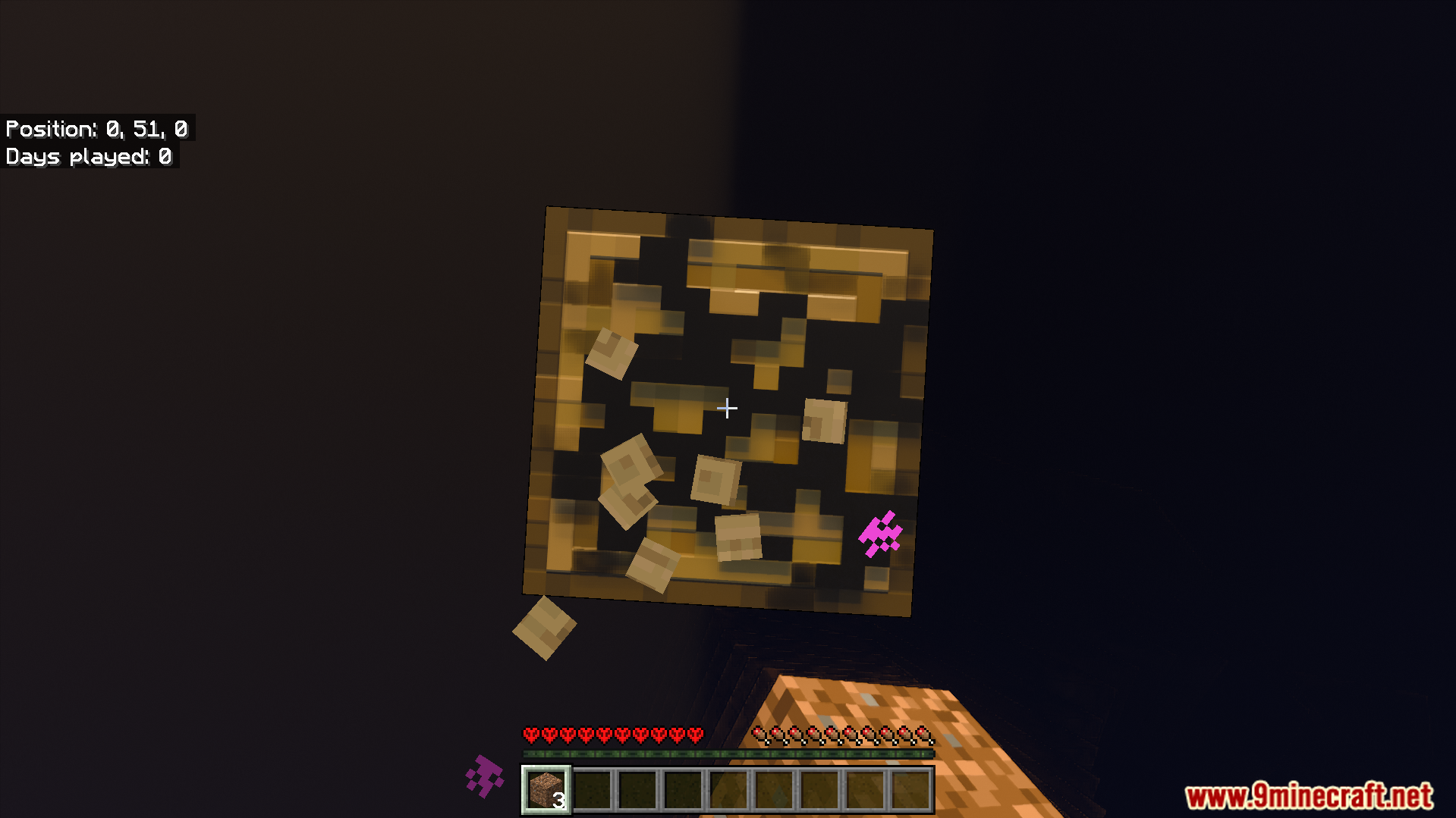 Mining the magical block reveals new resources for your floating base
