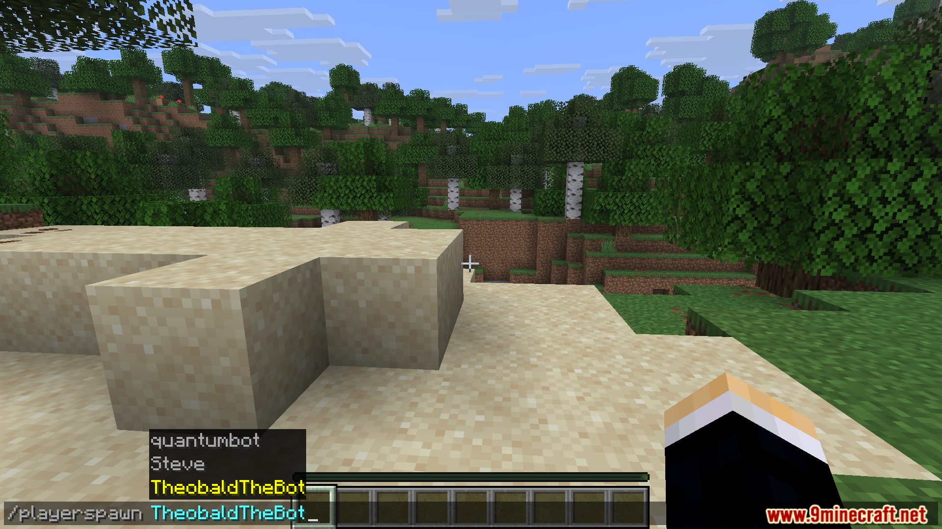 Using the playerspawn command to summon a new bot