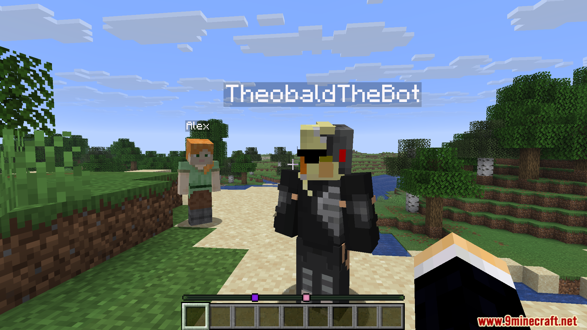 A new bot with a custom skin has been spawned