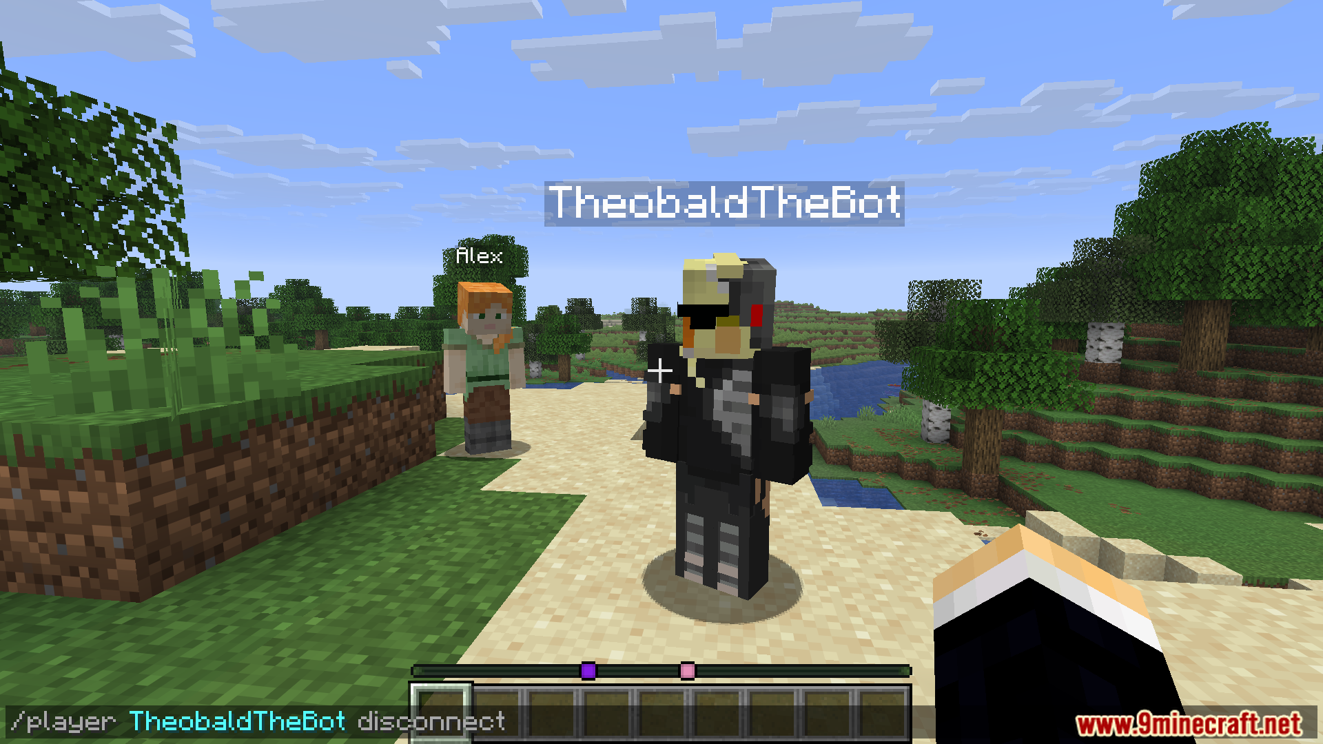Using HeroBot mod commands to disconnect a fake player