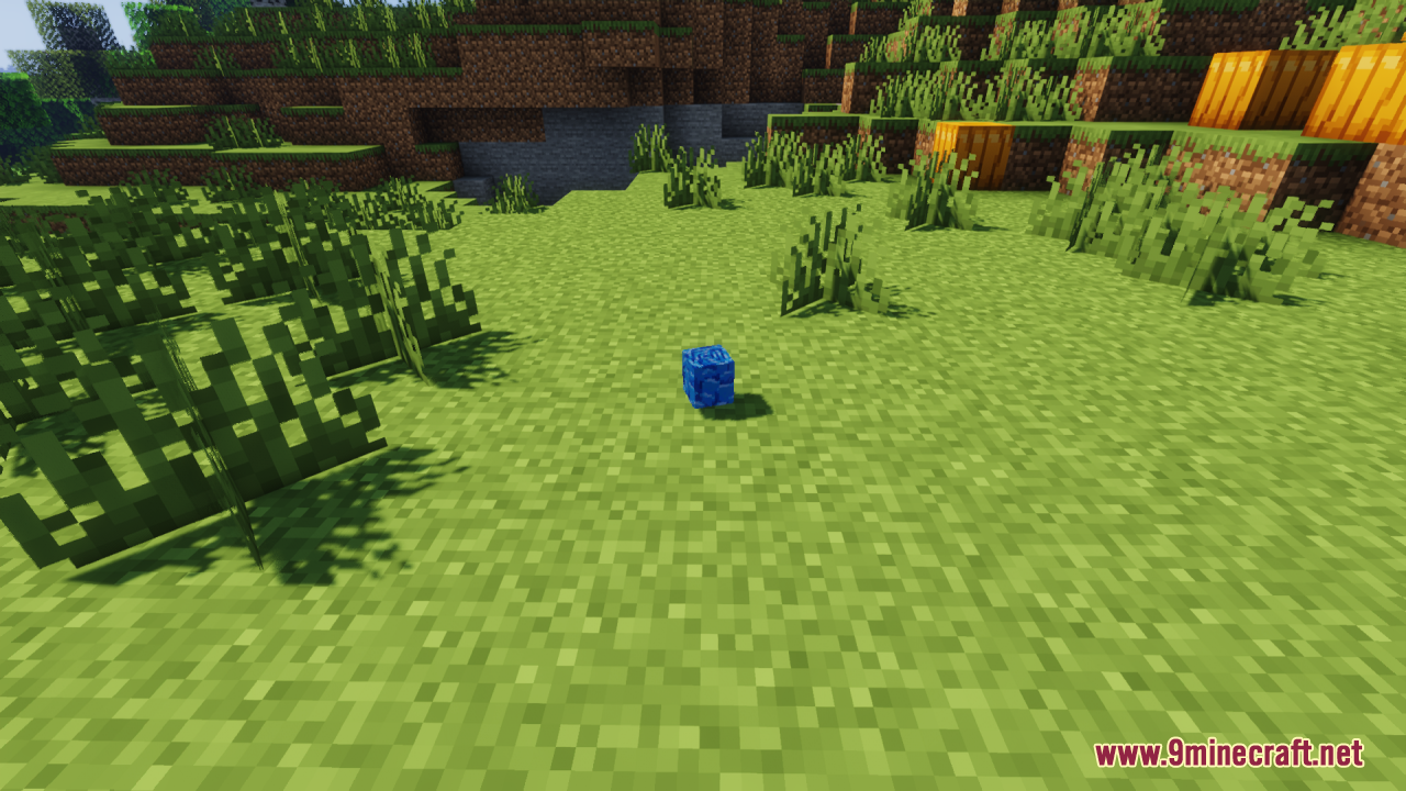 A single blue ancient debris item on the ground