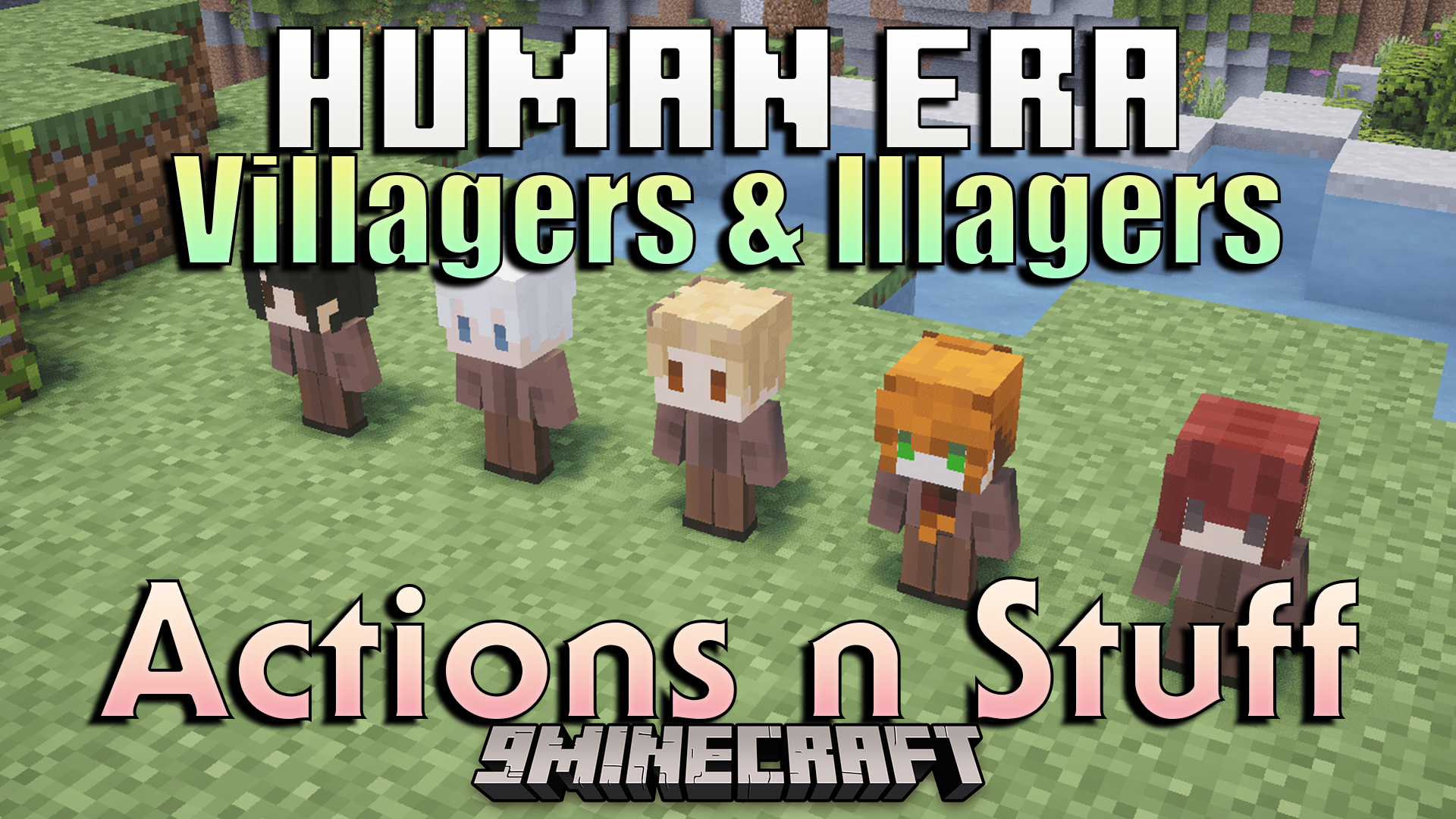 Human Era Villagers and Illagers X Actions N Stuff Texture Pack