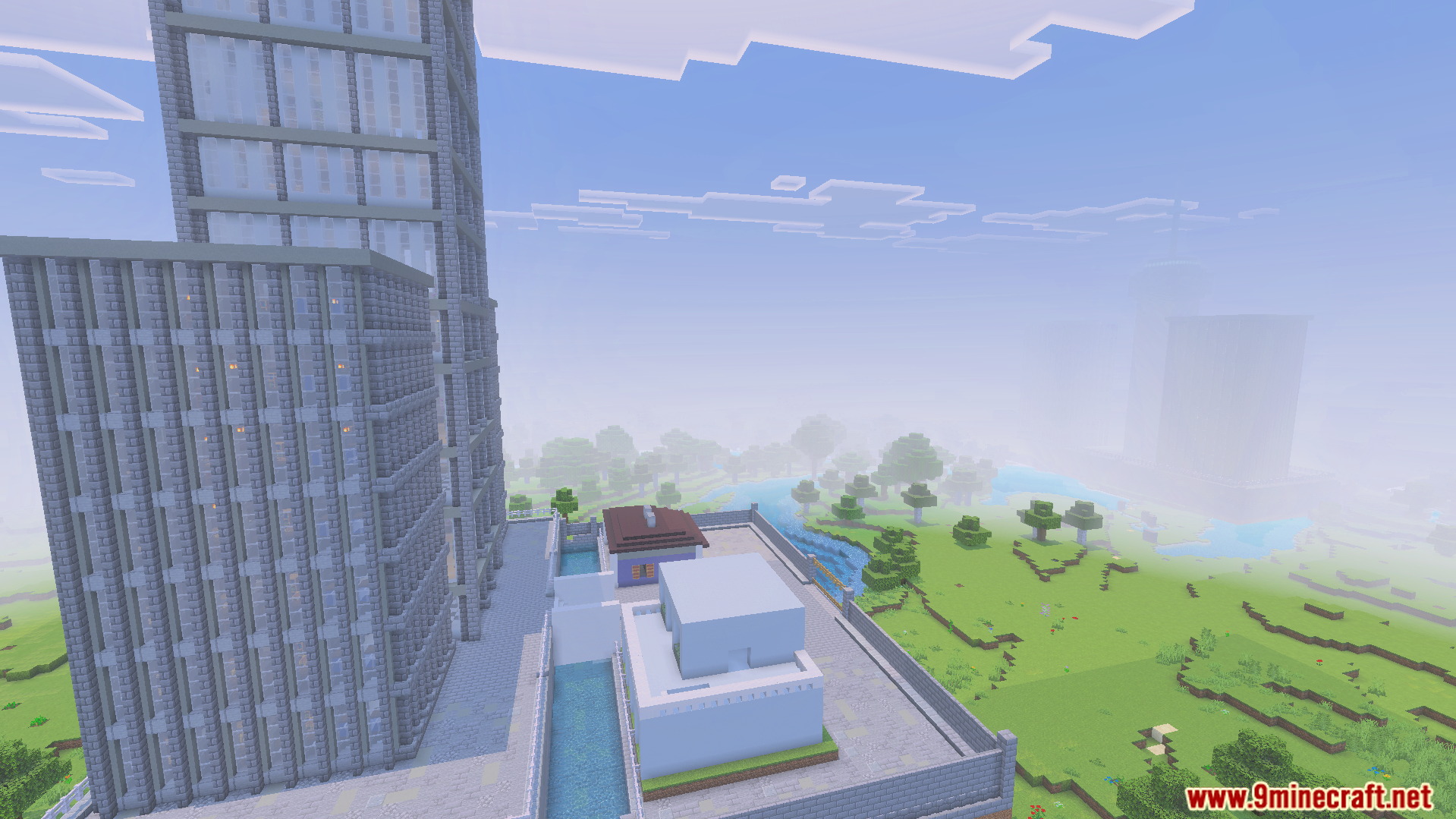 tall modern skyscrapers built in one of the real world cities