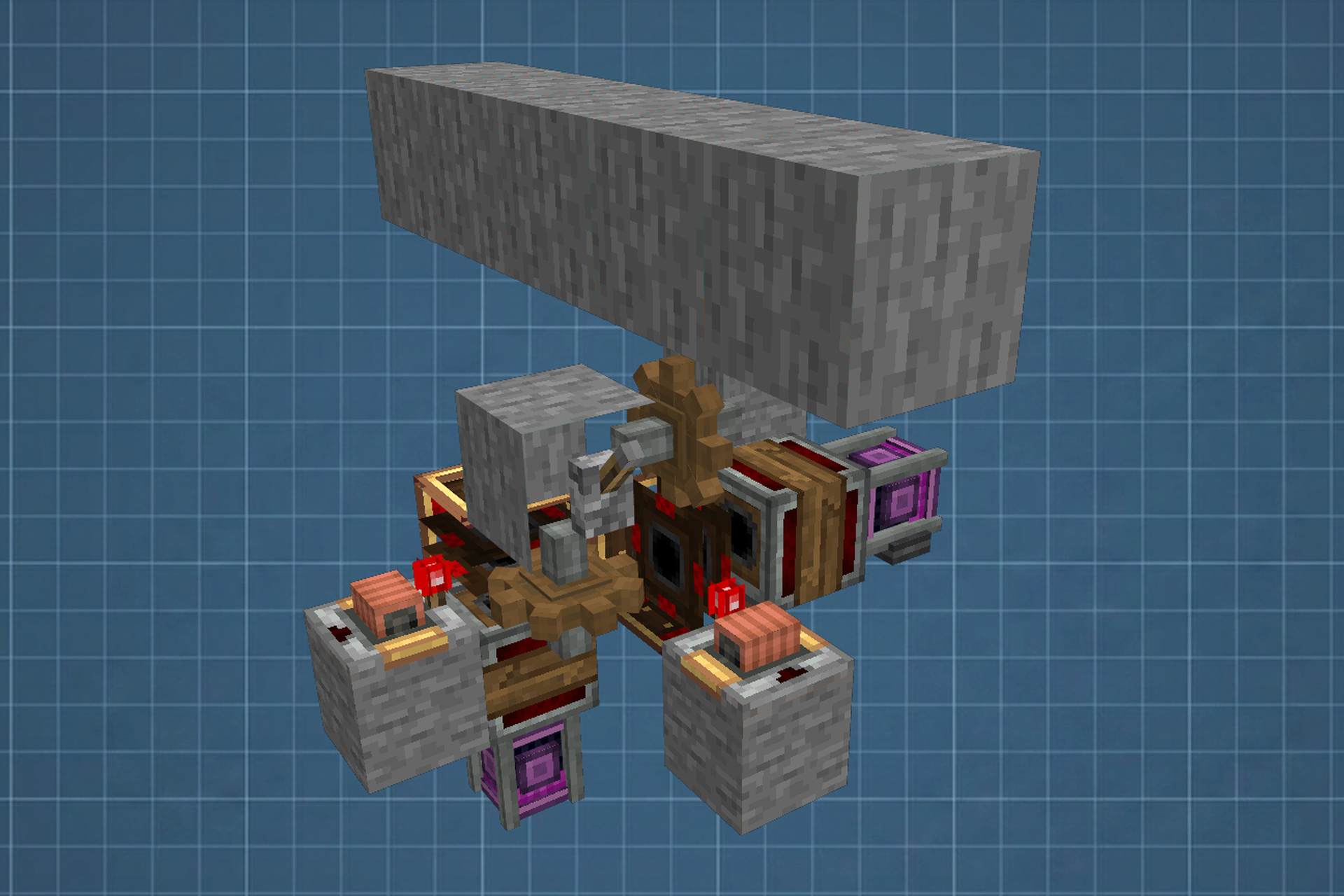Joystick Controlled Autocannon Schematic Screenshots 2 A mechanical autocannon machine with a joystick controller on a coastal shore