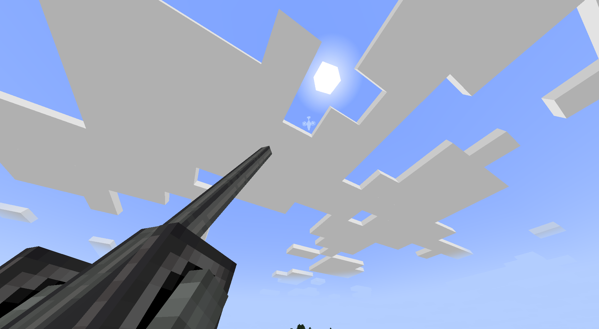 Joystick Controlled Autocannon Schematic Screenshots 3 Looking up at the sky through the barrel of a large steel cannon