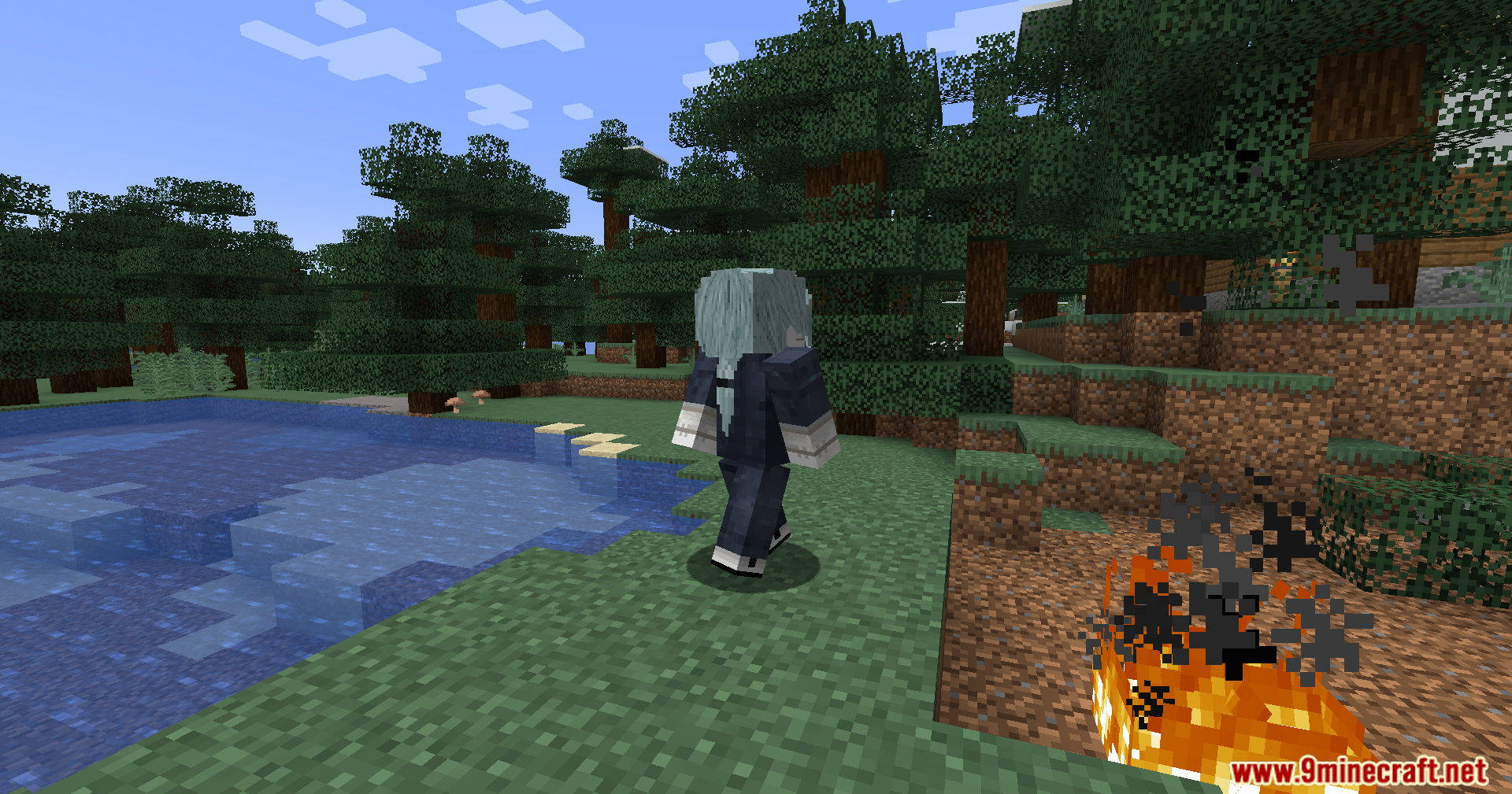 Mahito cursed spirit character standing by the water