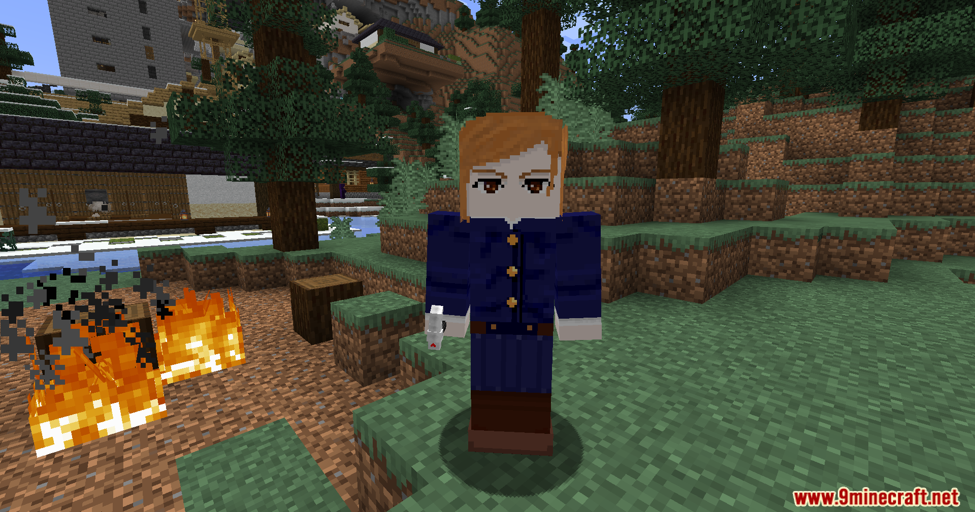 Jujutsu Kaisen mod character Nobara Kugisaki in a forest