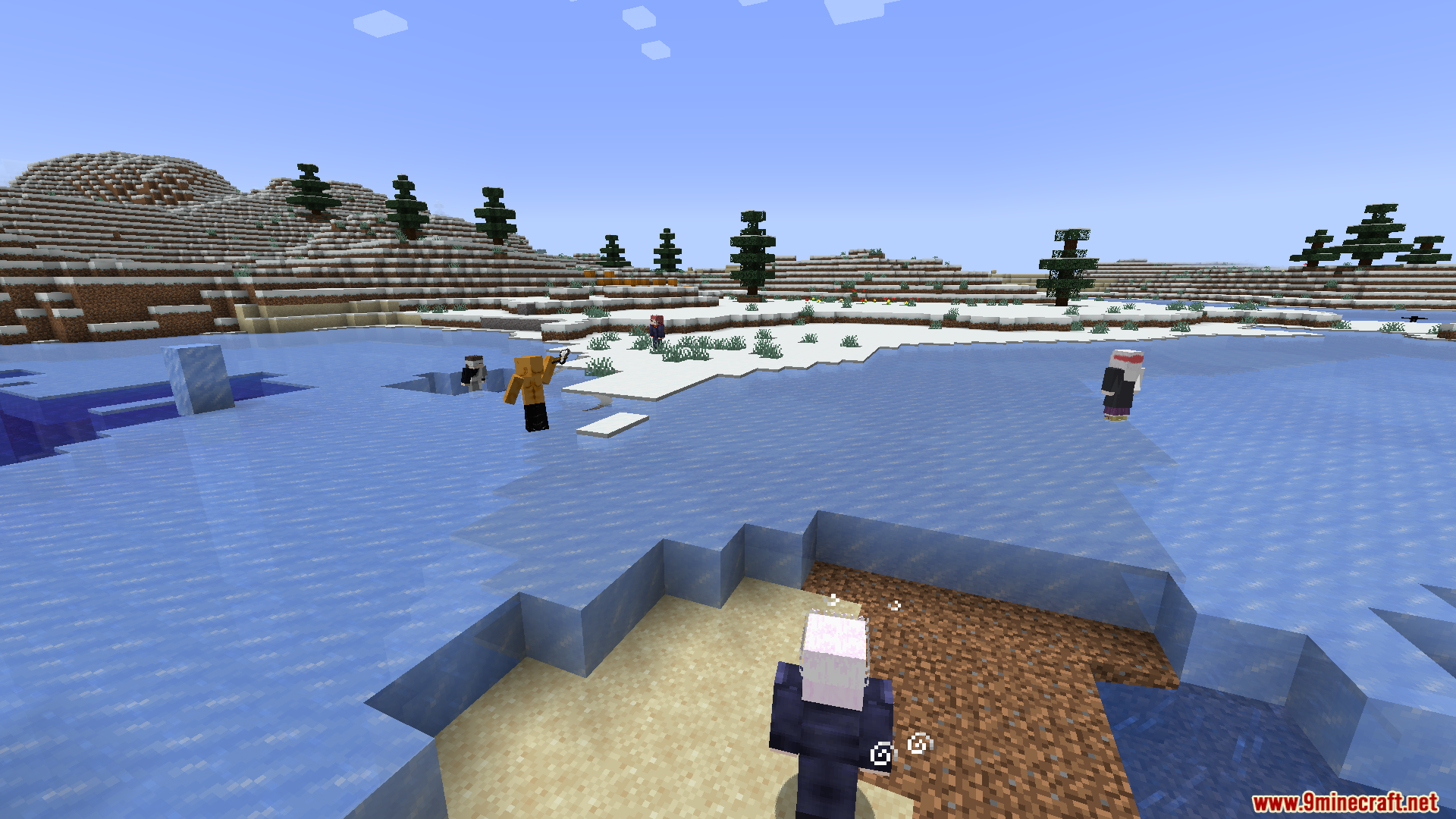 Jujutsu Kaisen NPCs gather on a frozen lake