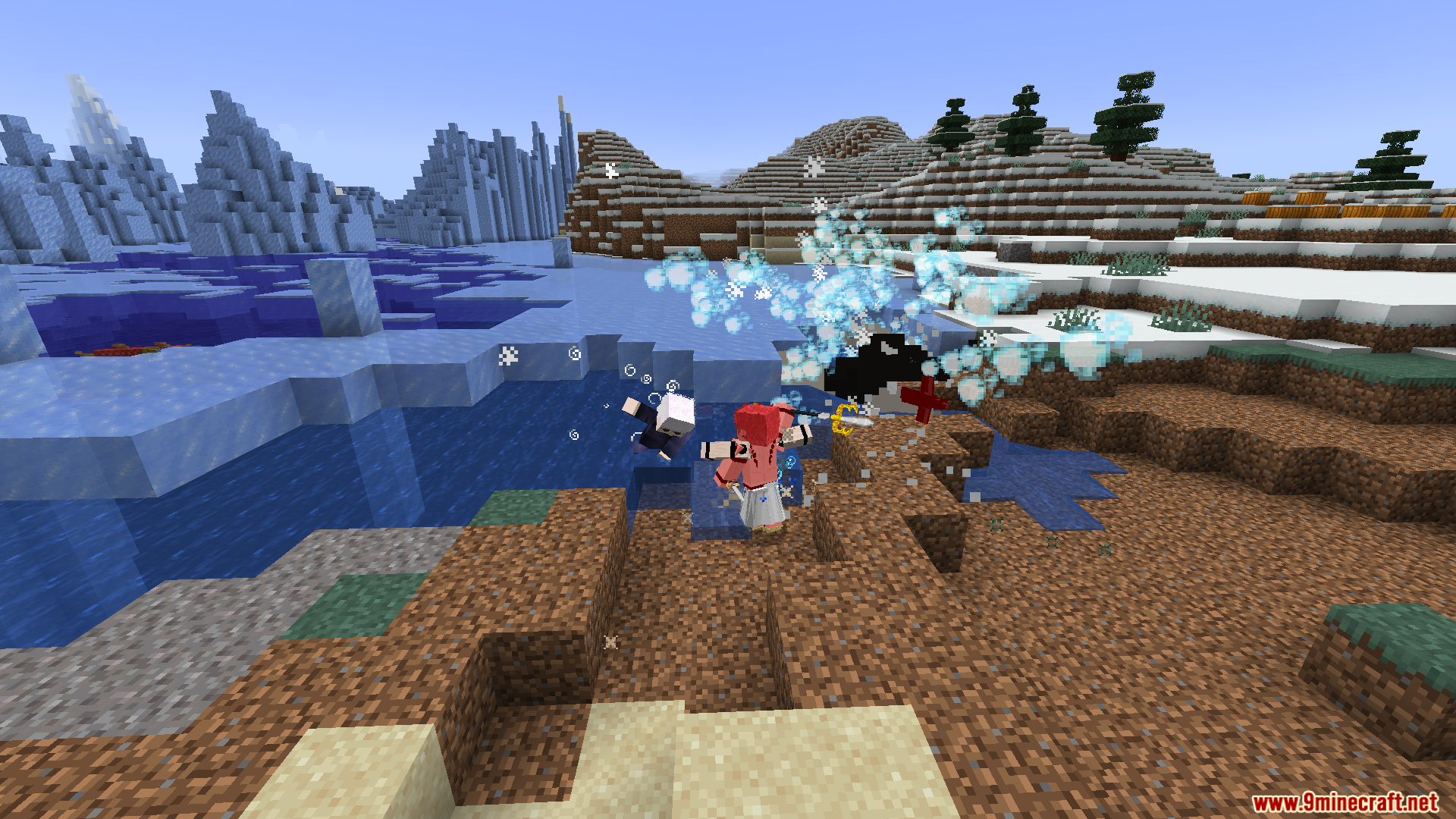 A player uses a cursed technique in a fight