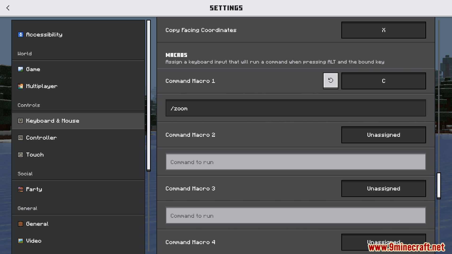 Just Zoom Addon Screenshot 6 Configuring a custom keyboard shortcut macro to run the zoom command