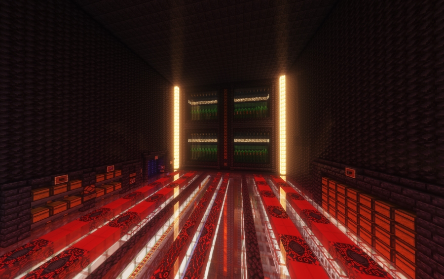Kelpinator V6 Best Kelp Farm for DonutSMP like Servers Schematic Screenshots 1 Large automated Minecraft kelp farm interior with storage chests and smokers