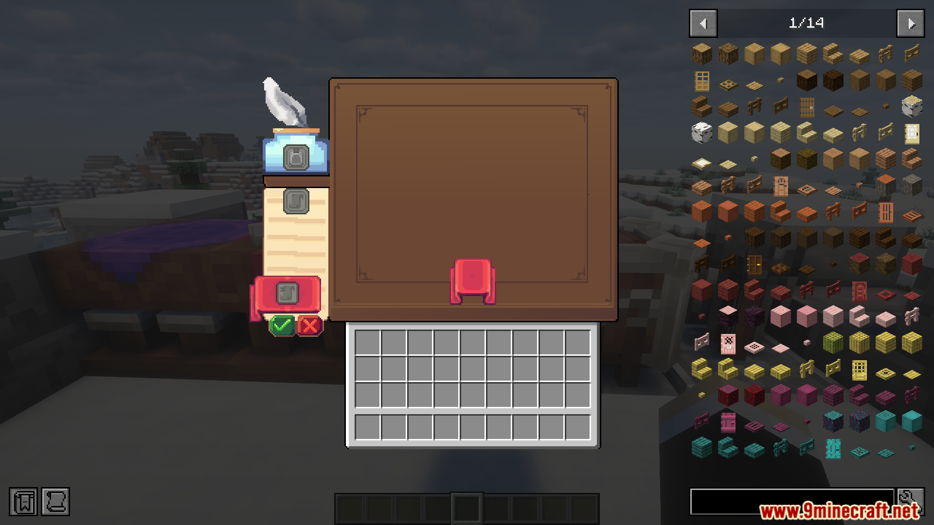 Eidolon mod's worktable interface for crafting