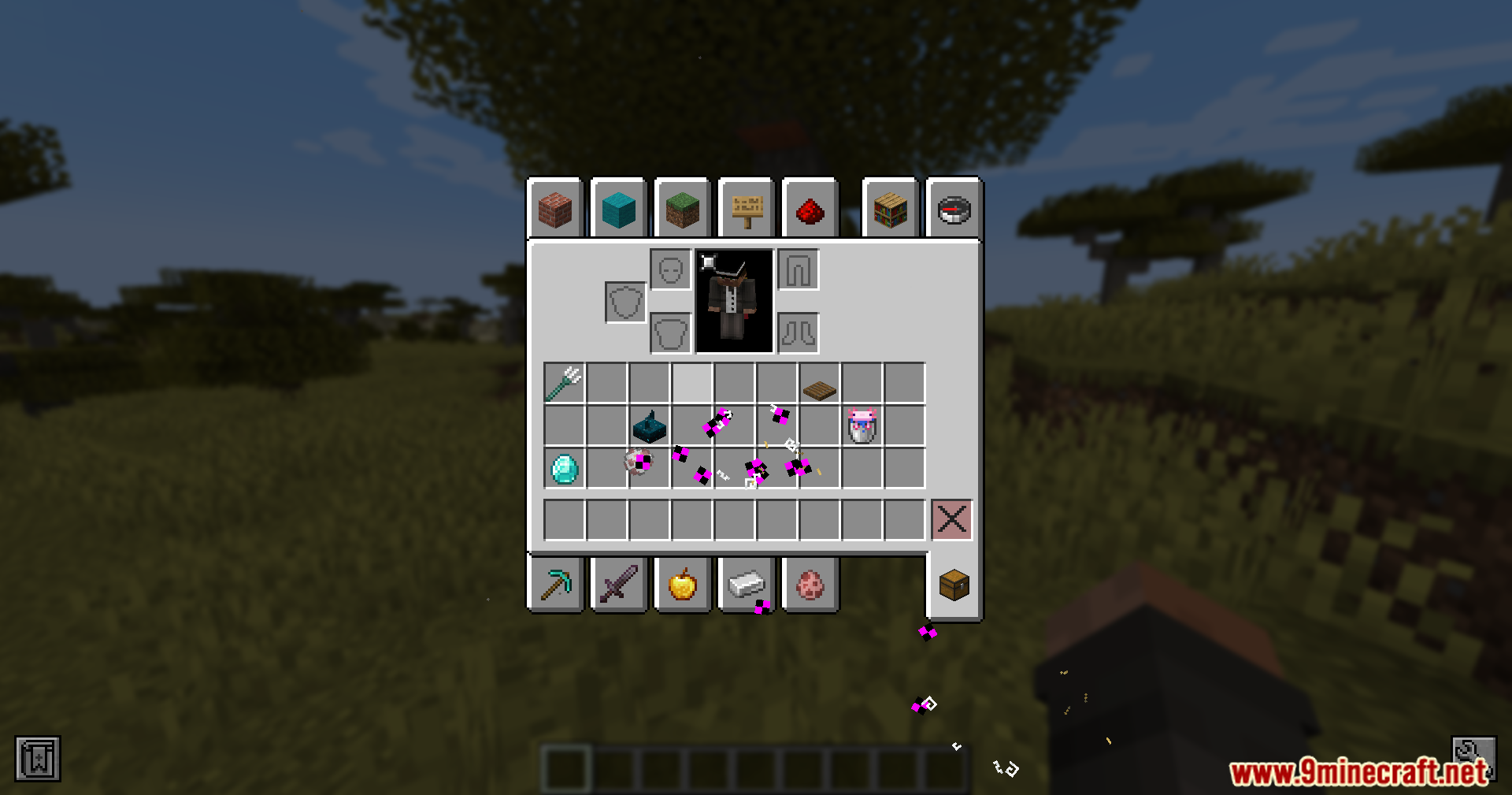 Dragging an item with swinging physics and particle effects
