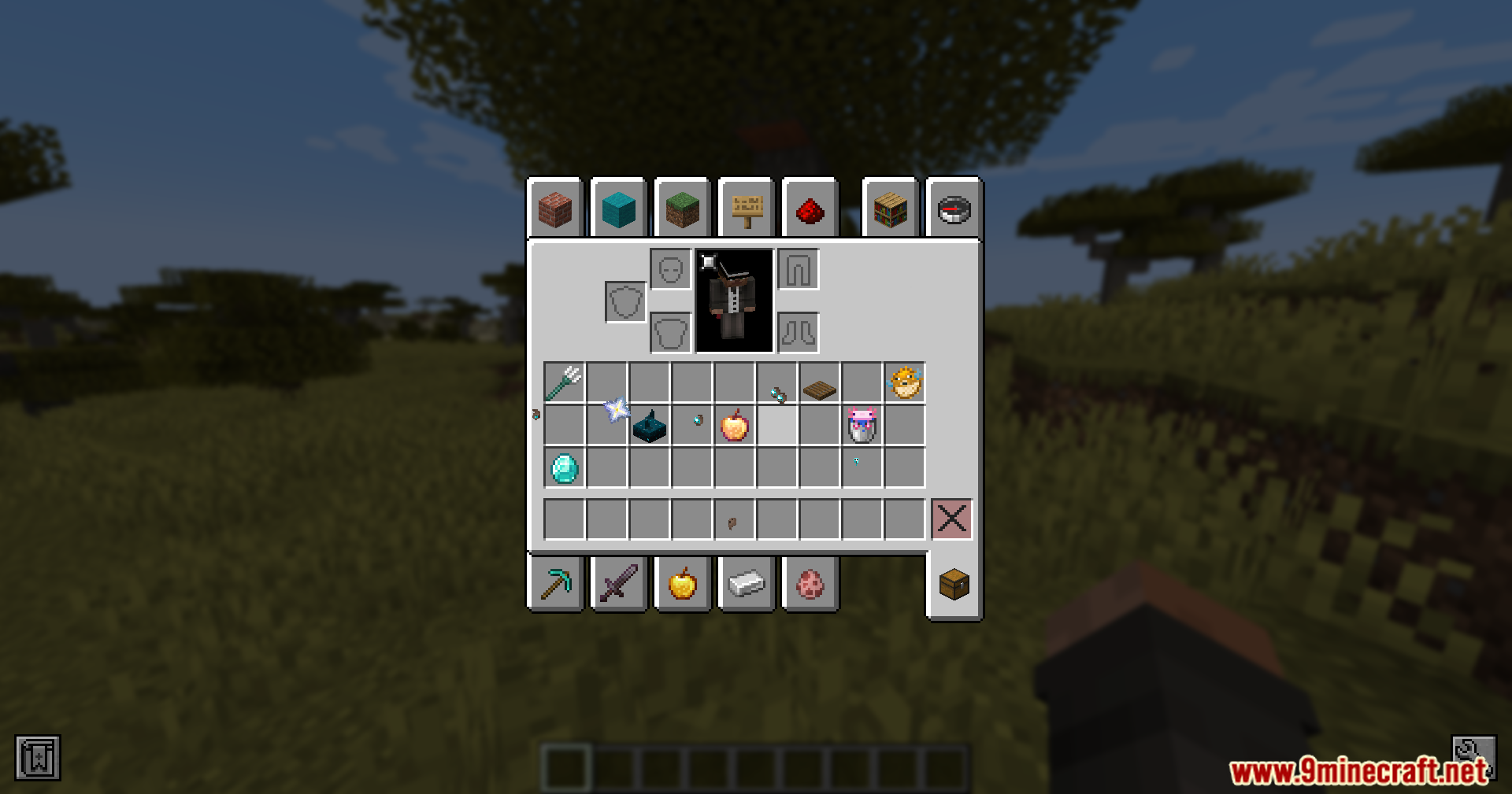 Dragging an item in the inventory with physics effects