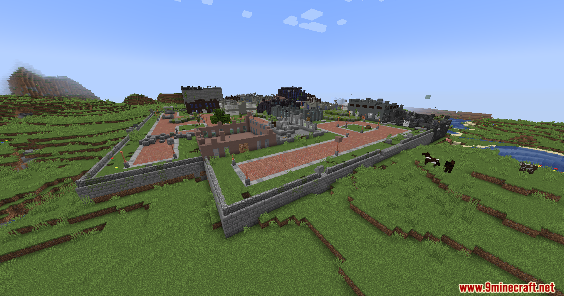 A sprawling, abandoned city enclosed by high stone walls