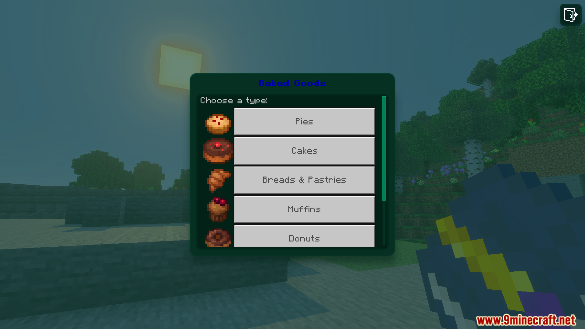 Loyallays Food Expansion Addon Screenshot 2 Player views the baked goods section inside the new helpful guidebook