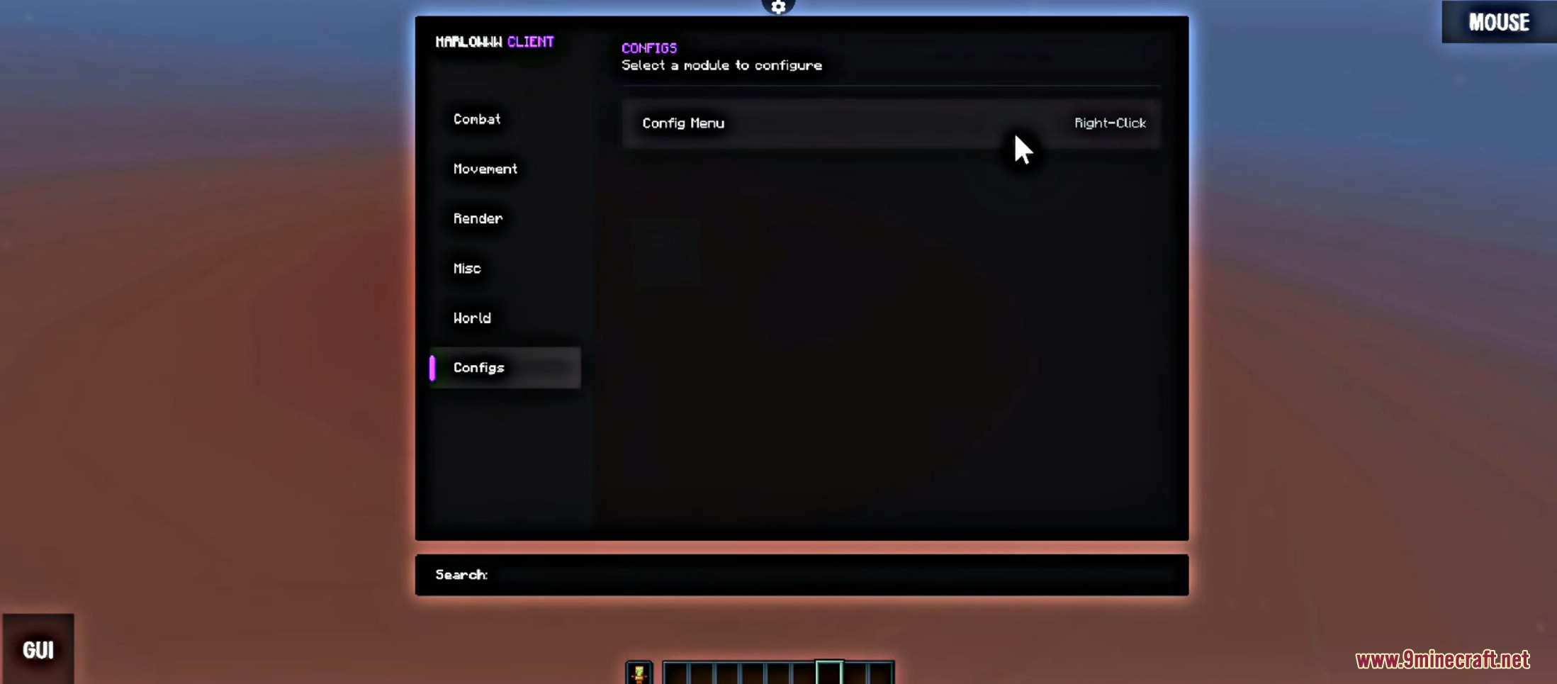 Configuring the Myploma Client through its main menu