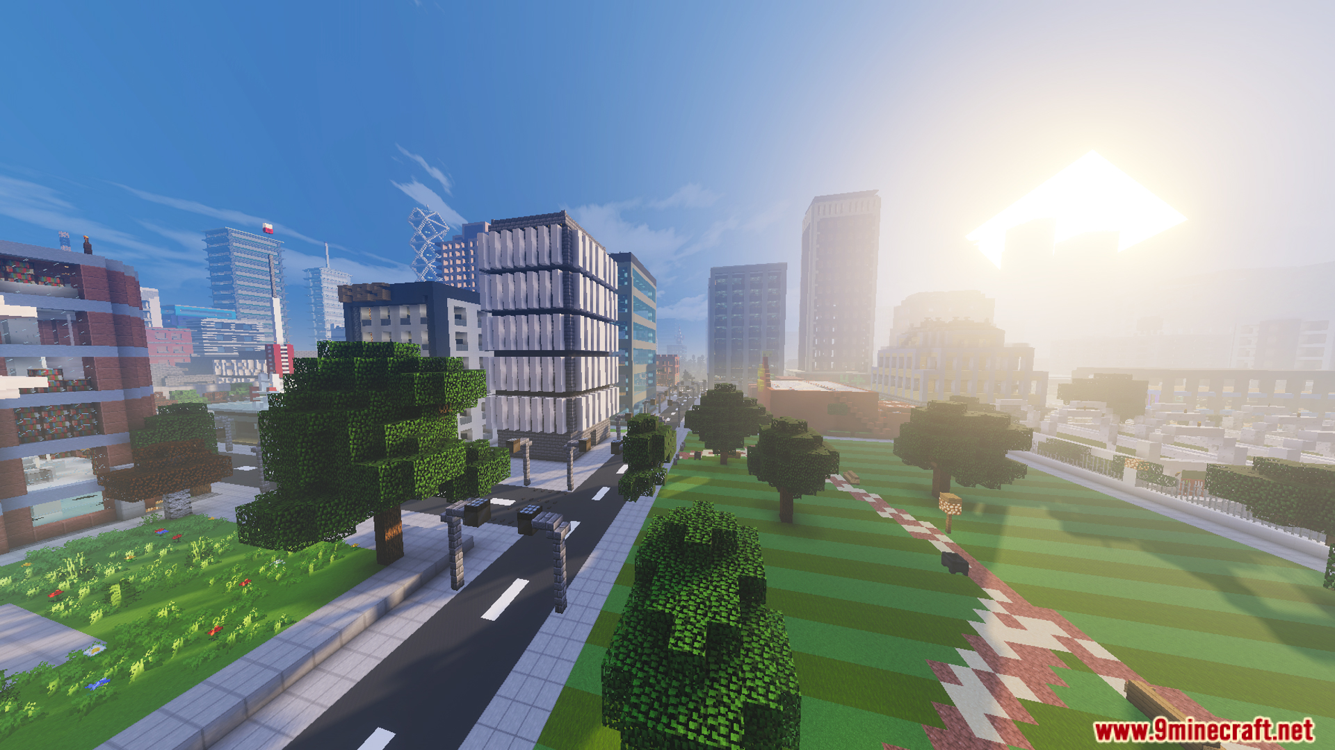 Explore massive skyscrapers and different building styles across the huge city districts