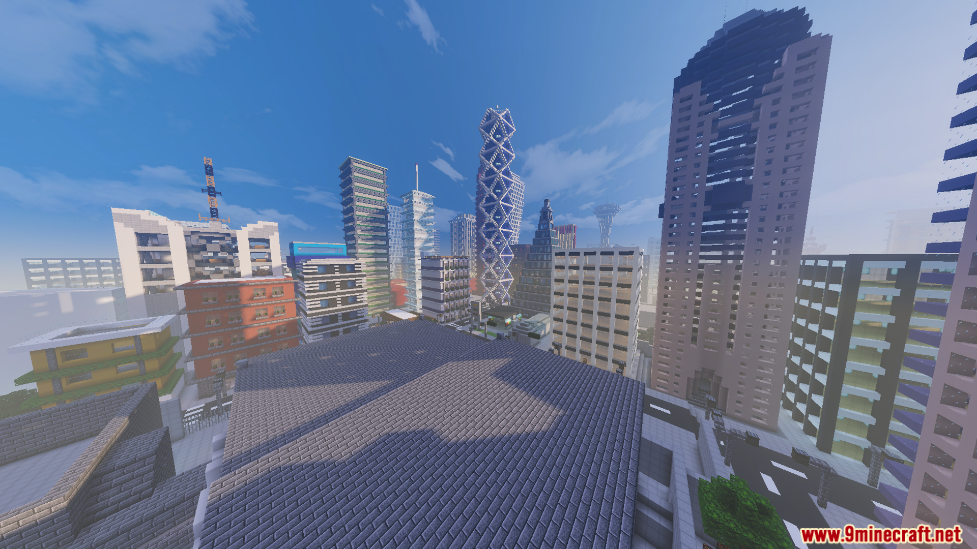 View of tall skyscrapers and buildings in Marvis City LITE Map