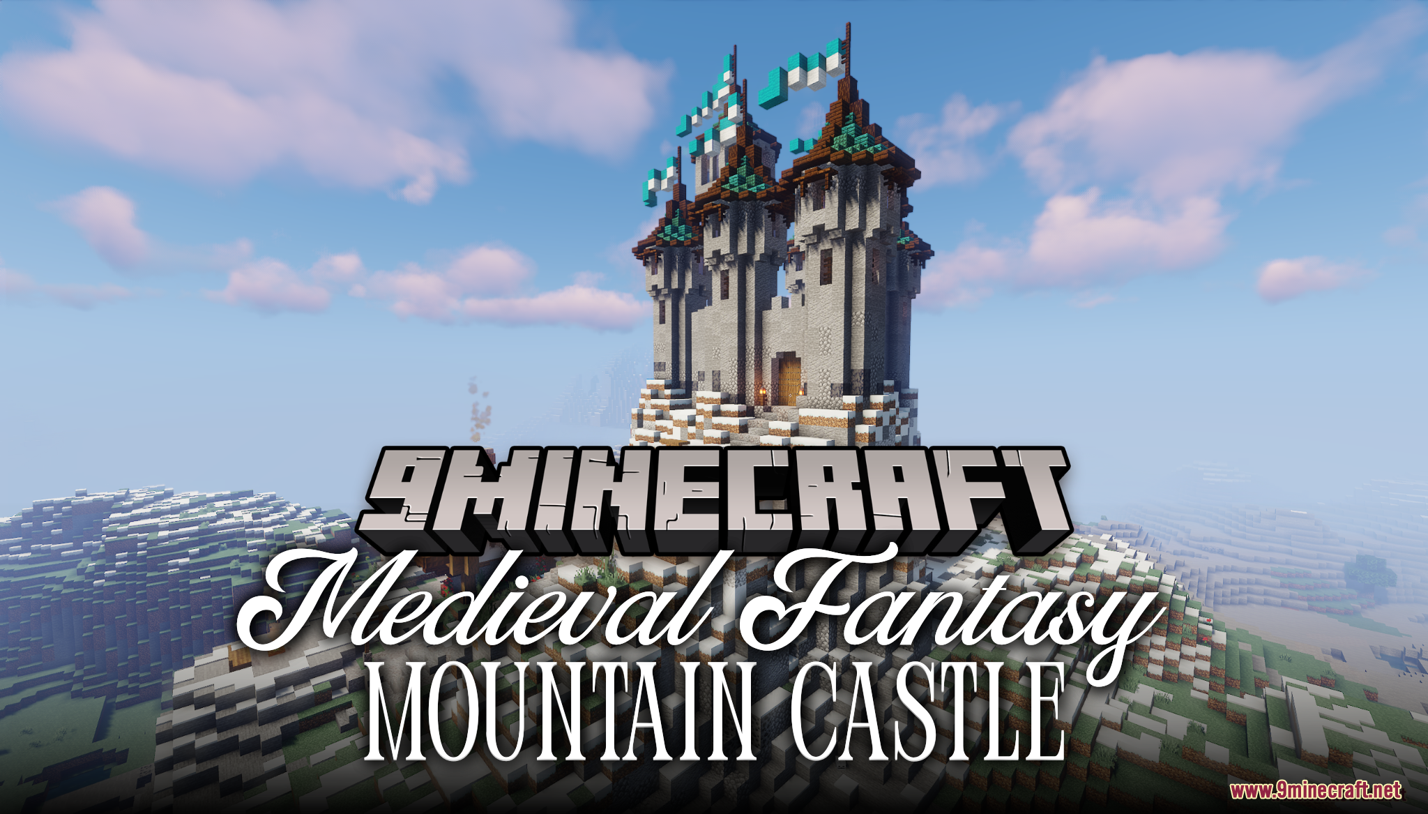 Medieval Fantasy Mountain Castle Map