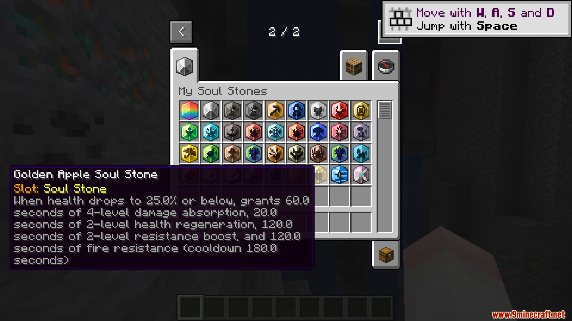 Mine Fargo Mod Screenshot 3 Player viewing stats for Golden Apple Soul Stone item
