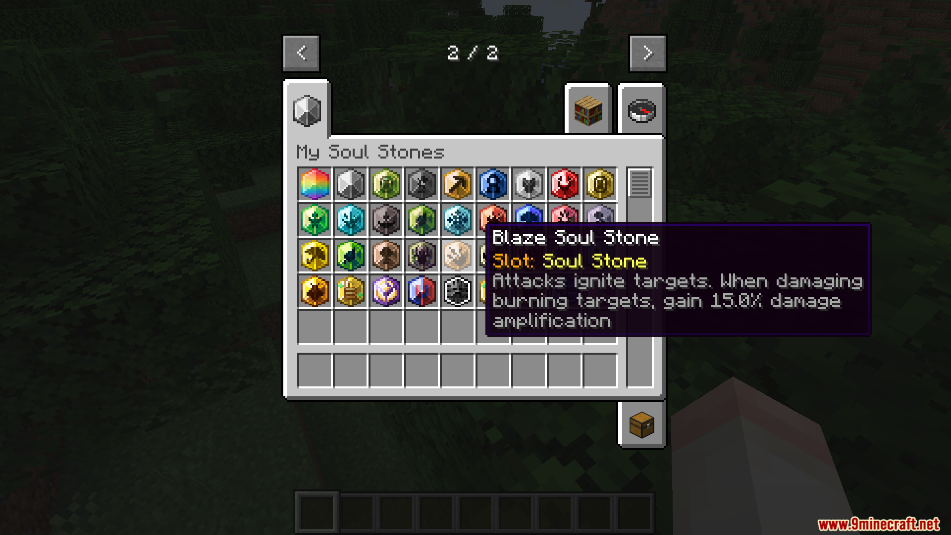 Mine Fargo Mod Screenshot 4 Player viewing stats for Blaze Soul Stone item