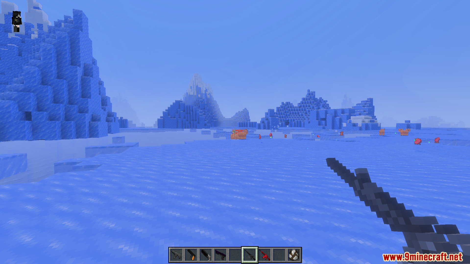 More Gun Classic Addon Screenshot 6 Aiming a powerful sniper weapon at enemies from a safe distance