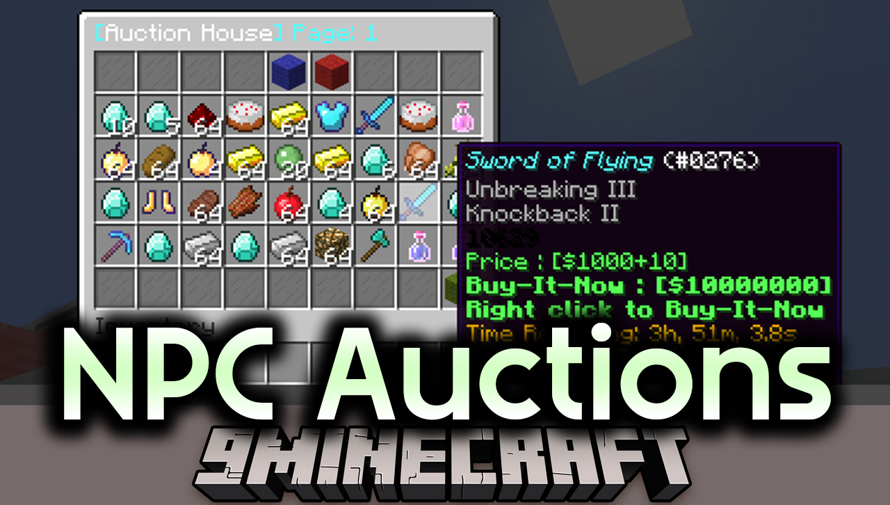 NPC Auctions Plugin