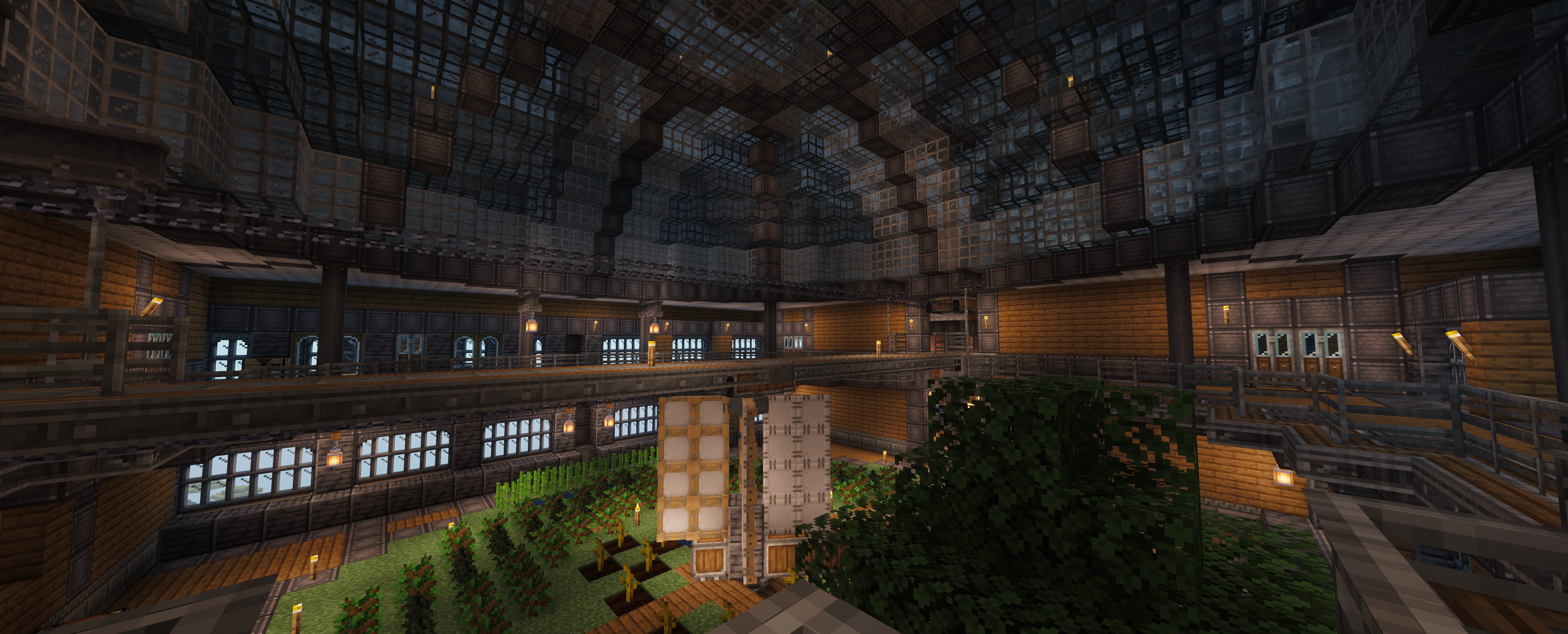 This large indoor agricultural bay features