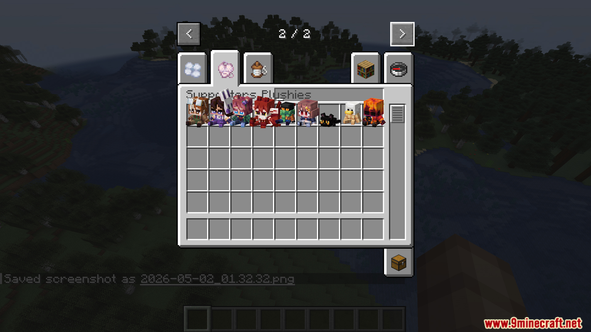A selection of special supporter plushie items