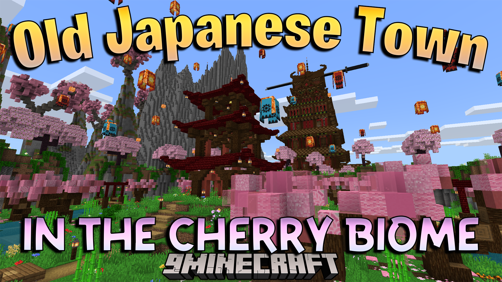 Old Japanese Town in the Cherry Biome Map